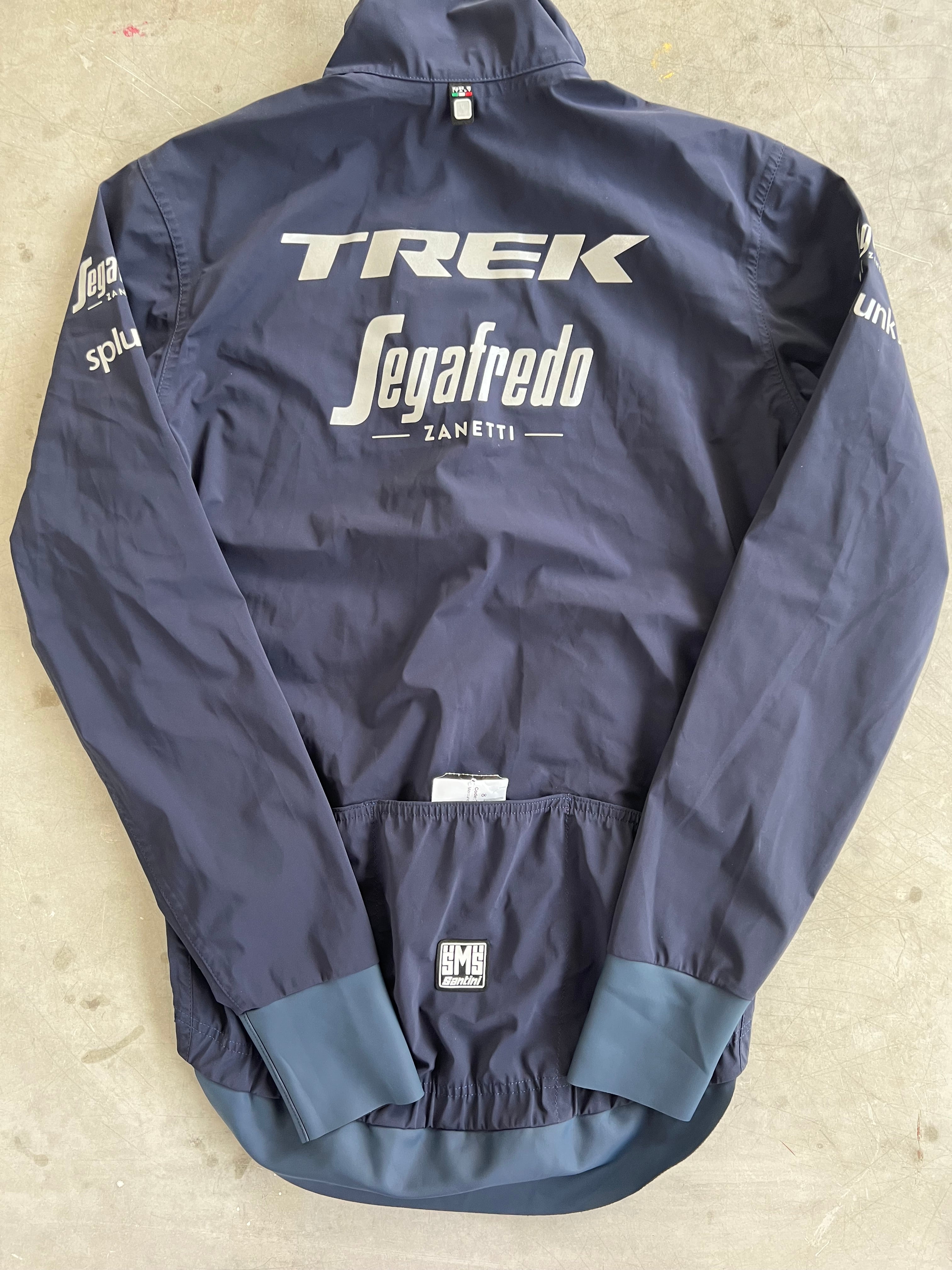 Trek Segafredo | Santini Rain Jacket | Navy | Rider-Issued Pro Team Kit