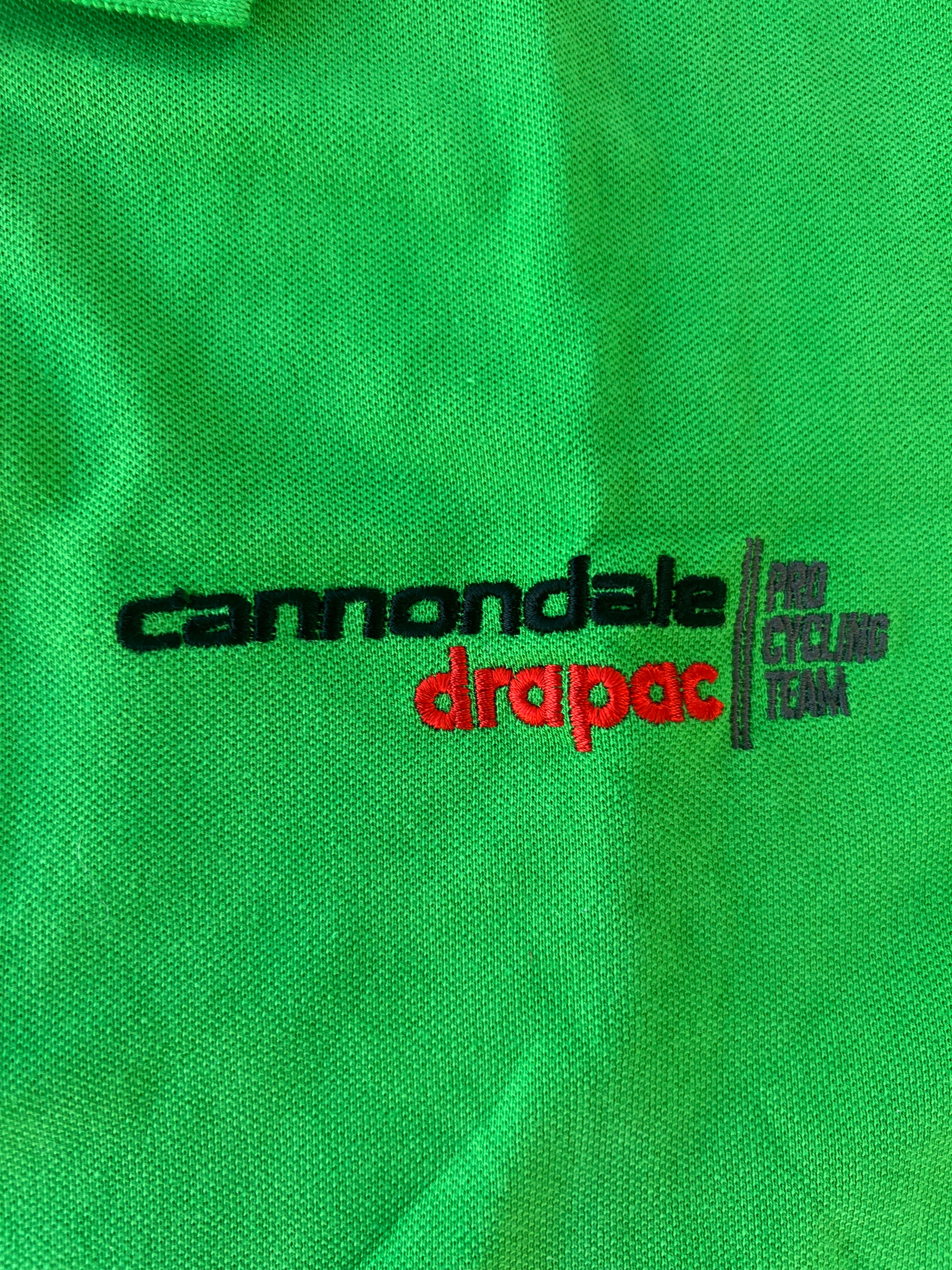 Cannondale Drapac | Castelli Men's Polo shirt | Green | XL | Rider-Issued Casual Pro Team Kit - Clearance