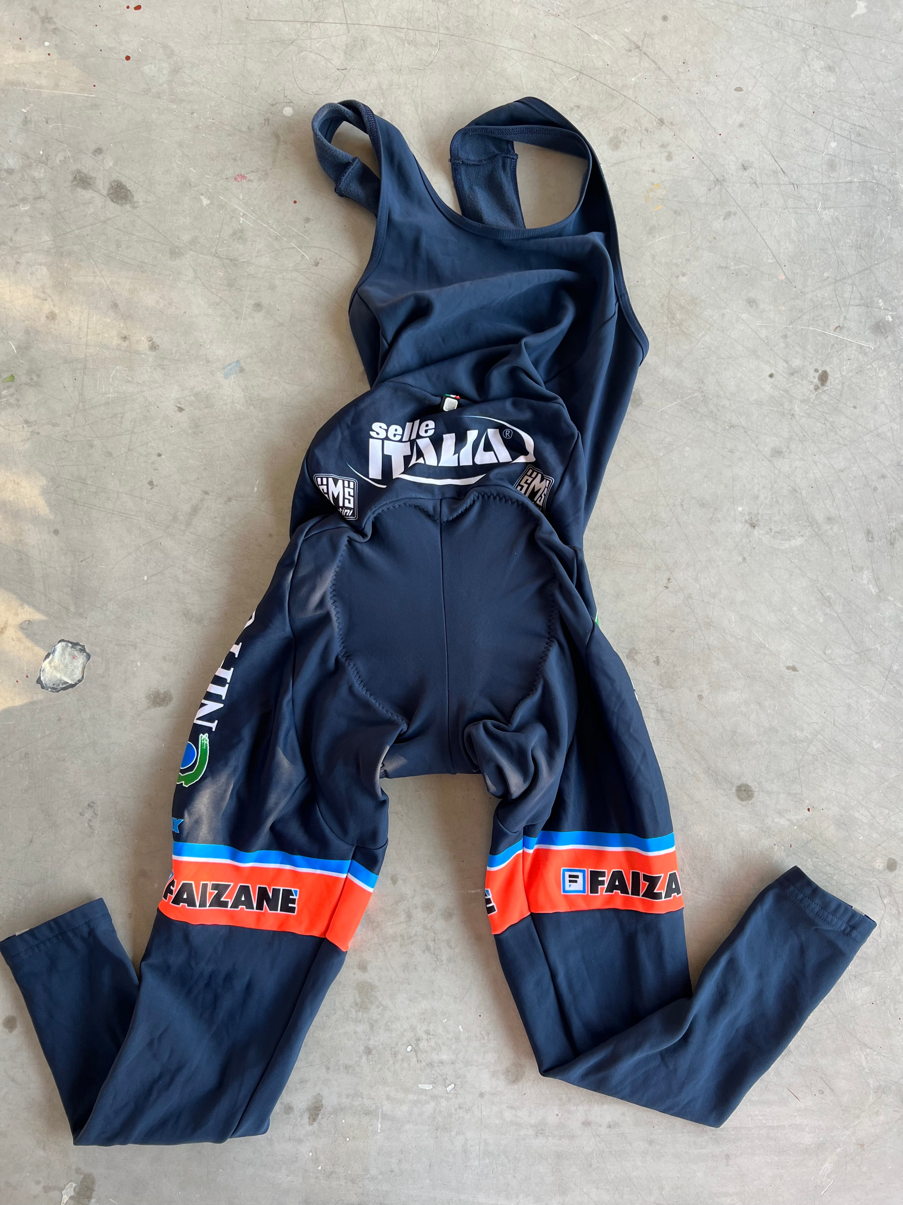 Nippo Fantini | Santini Bundle - Long Sleeve Jersey and Thermal Padded Tights | S | Rider-Issued Pro Team Kit