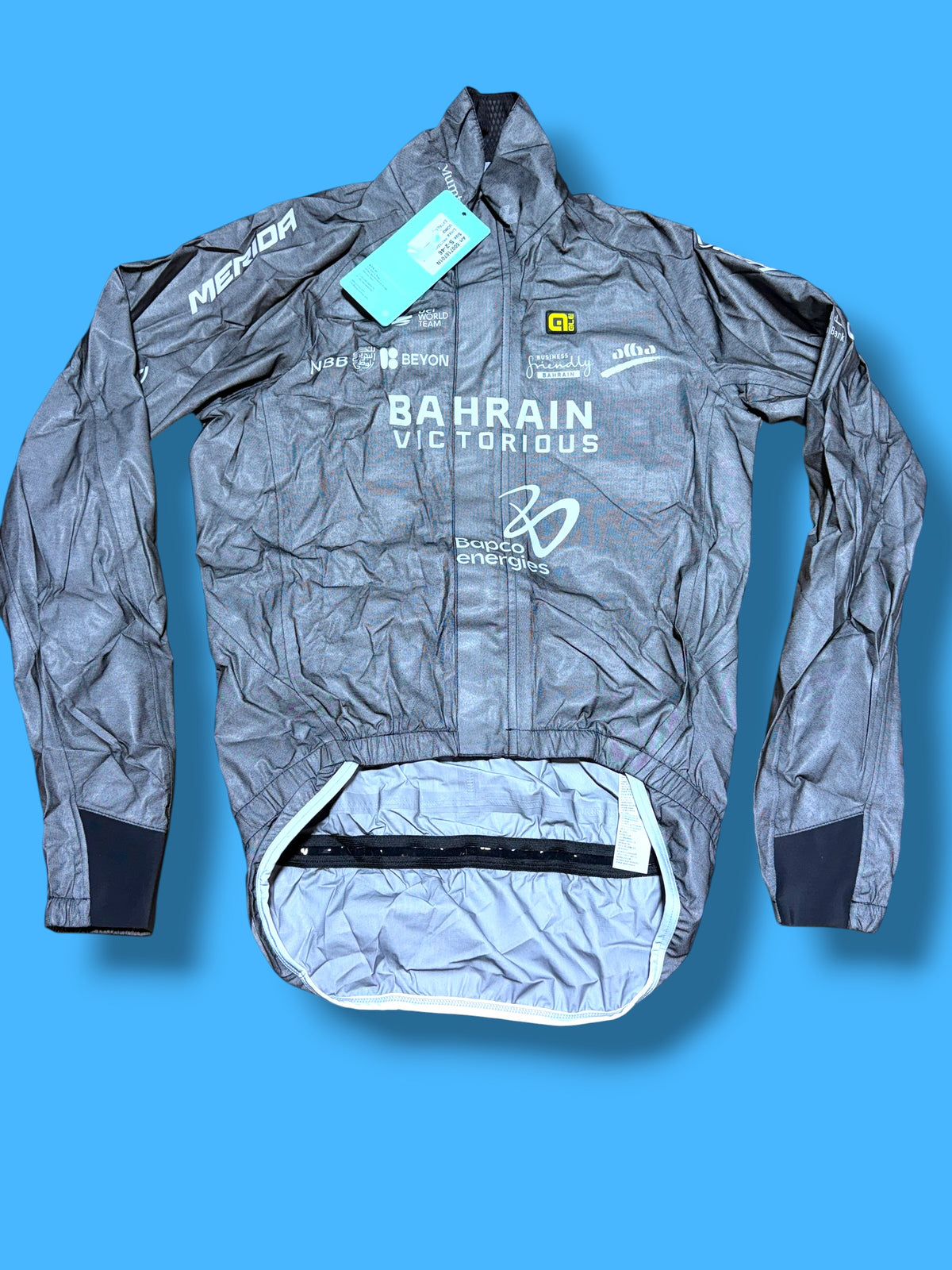 Heavy Rain Jacket - Reflective Silver | Bahrain Victorious | Alé Pro Cycling Kit