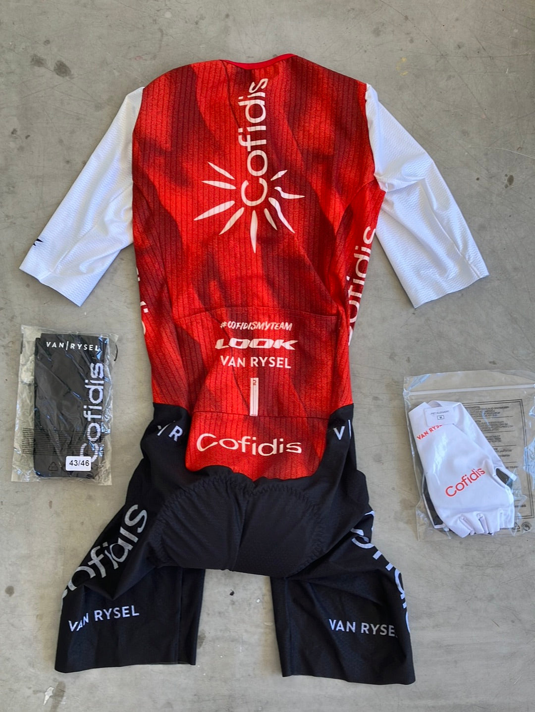 Cofidis | Van Rysel Bundle - Race Suit, Gloves & Socks | Pro-Issued Pro Team Kit