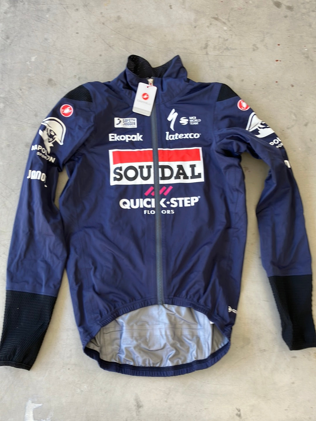Long Sleeve Rain Jacket Gavia Waterproof Winter | Castelli| Blue | Quick-Step Soudal | Pro Cycling Kit