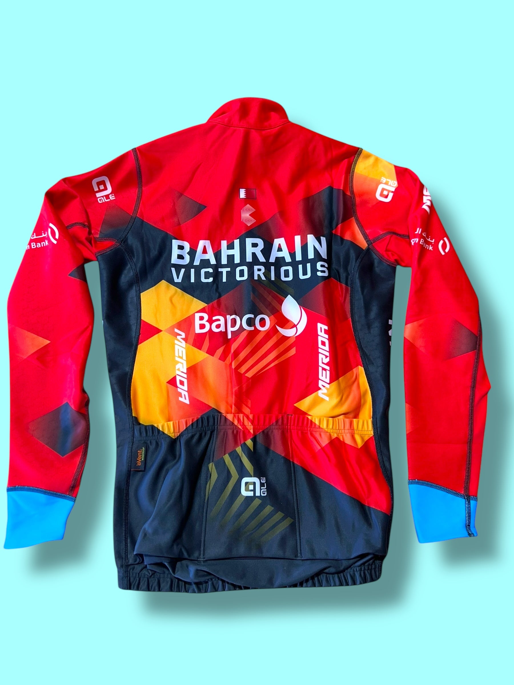 Long Sleeve Jacket Gabba Windproof Thermal Winter | Ale |Bahrain Victorious| Pro Cycling Kit