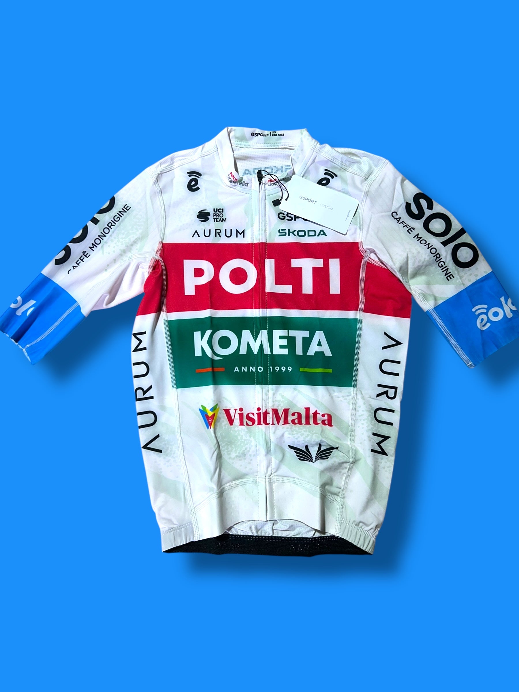 Aero Jersey, Bib Shorts, Arm Warmers, Leg warners, Socks Bundle|Polti Kometa G-Sport| Pro Cycling Kit