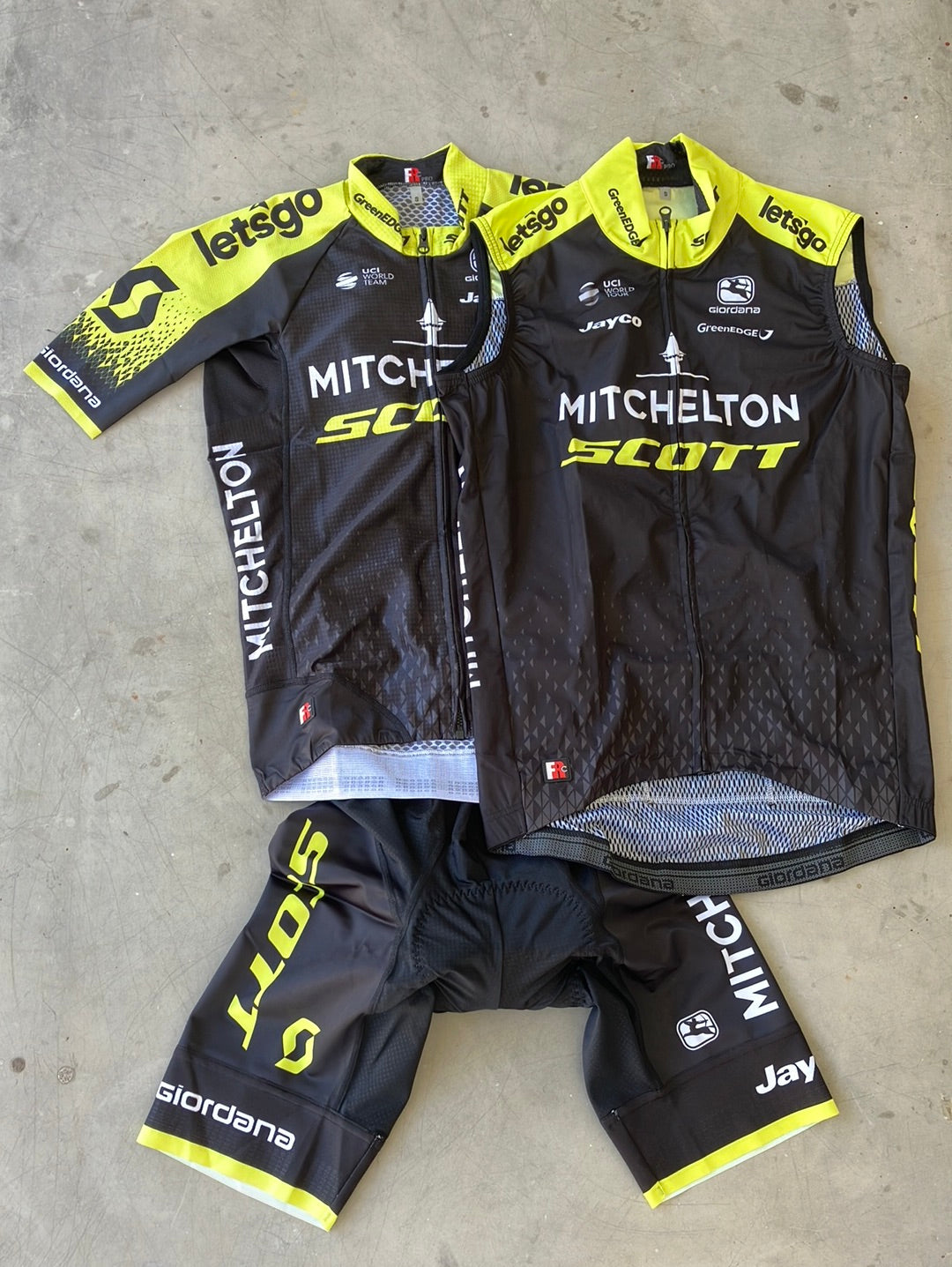 Cycling kit bundle - Aero Jersey, Bib Shorts & Wind Vest/Gilet | Giordana | Mitchelton Scott | Pro Cycling Kit