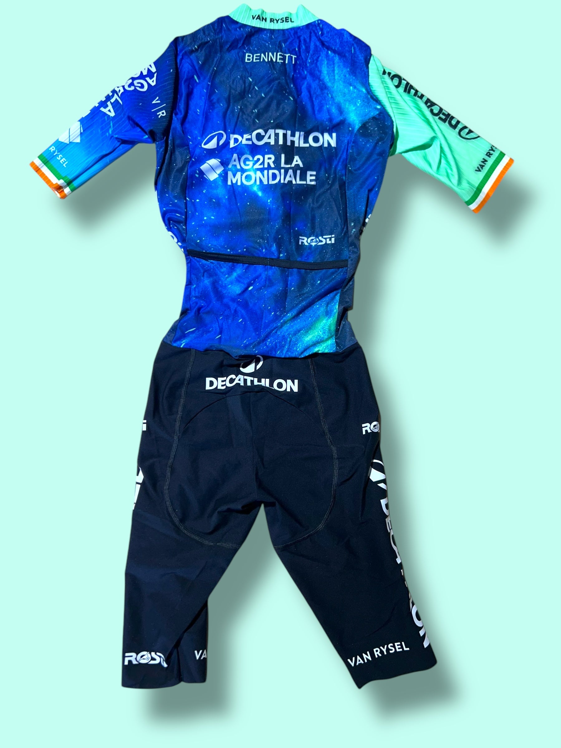 Roadsuit SAM BENNETT Aerosuit Racing Body Domina | Decathlon AG2R La Mondiale | Rosti | Pro Cycling Kit
