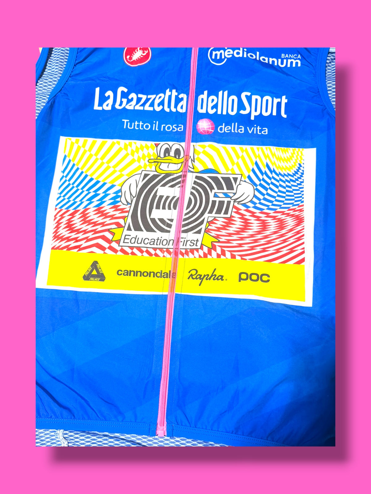 EF 2020 Wind Vest with Climber Jersey Palace Giro Switchout Mountains Leader | EF Education First | Rapha Men's Pro Kit