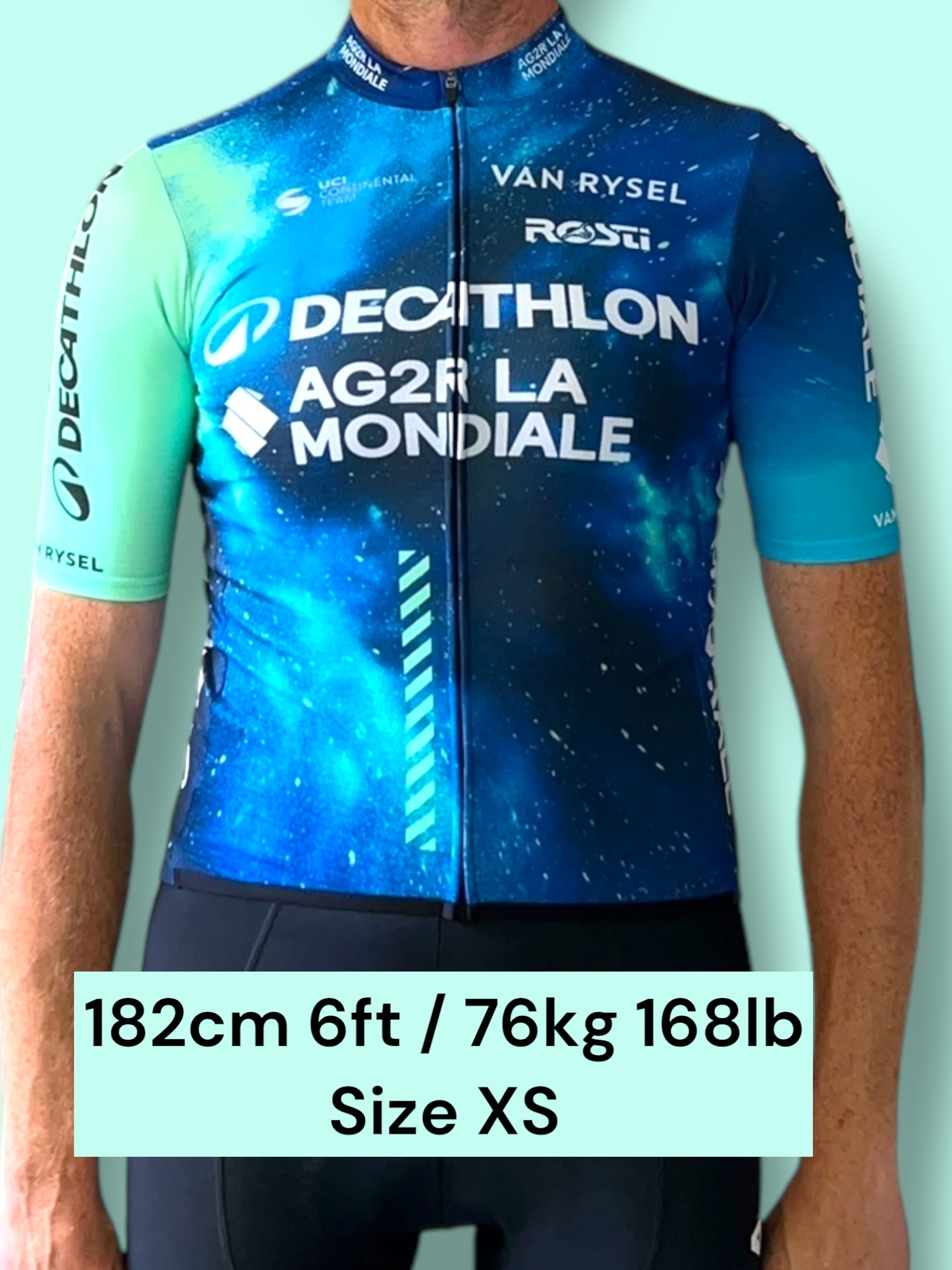 Jersey Midweight Thermal Short Sleeve Racing Maillot Felpata | Decathlon AG2R La Mondiale | Rosti | Pro Cycling Kit
