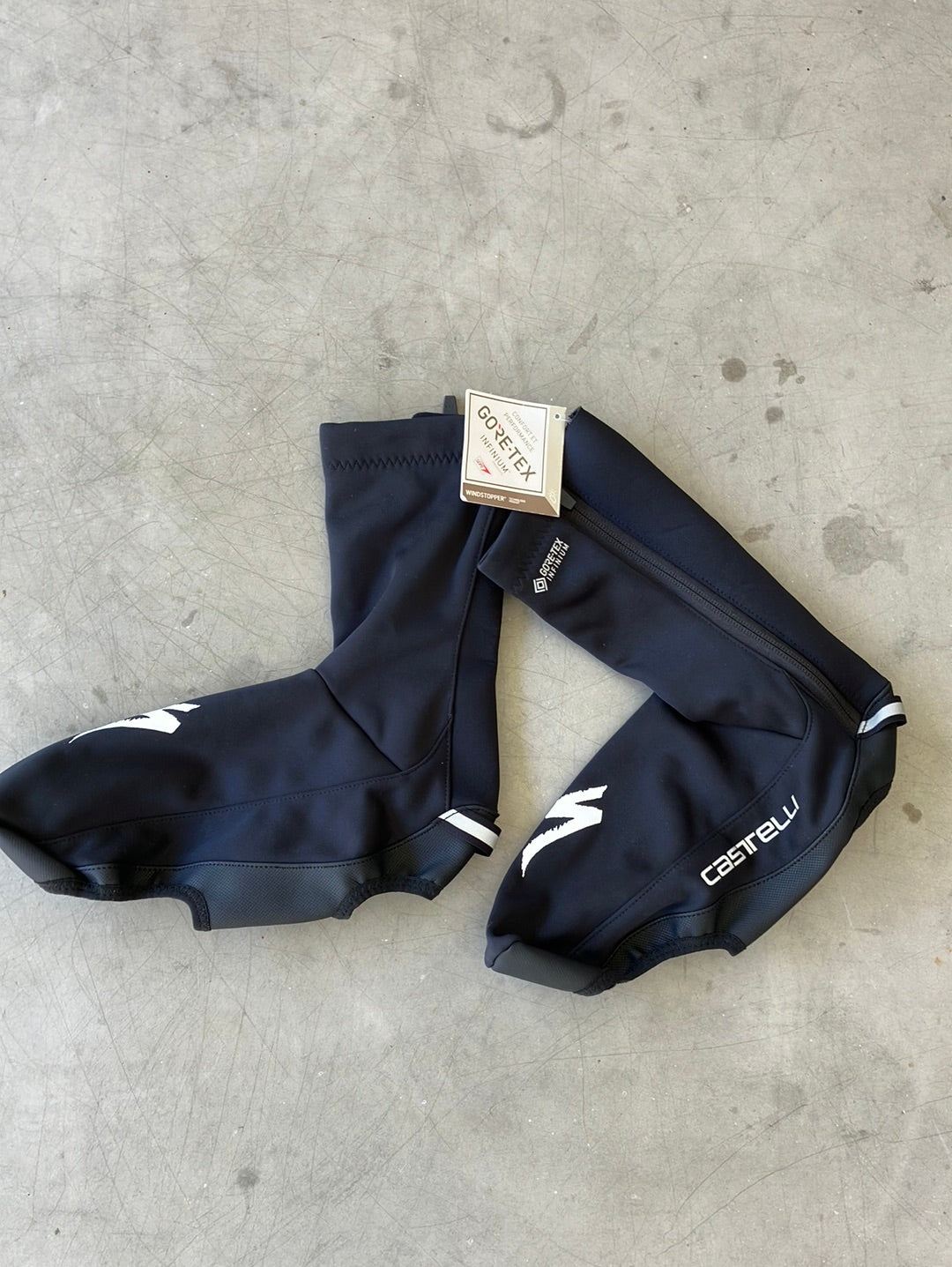 Gore-Tex rain overshoes Booties Waterproof Winter |Castelli| Blue | Quick-Step Alpha Vinyl / Soudal | Pro Cycling Kit