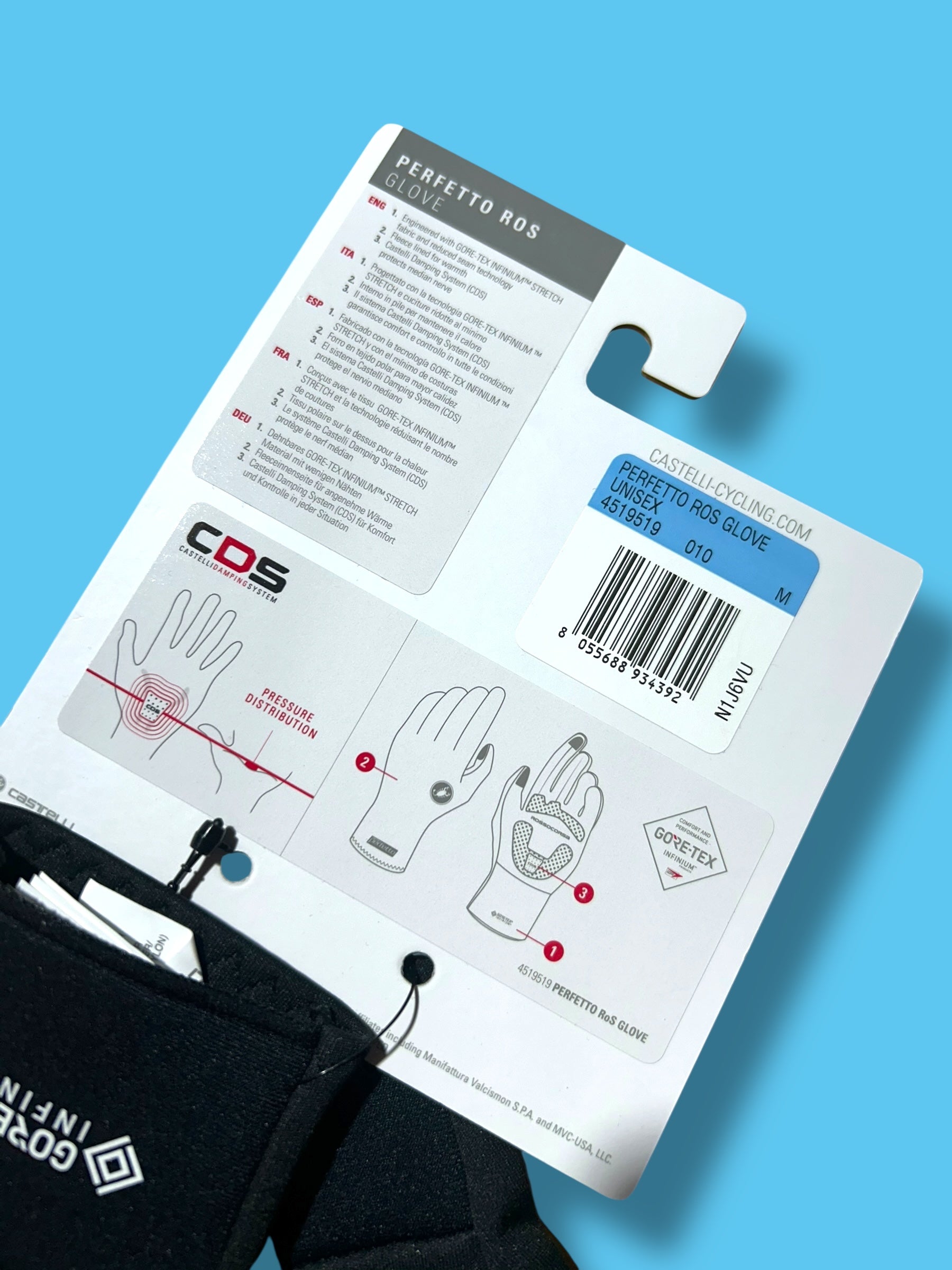 Perfetto RoS Glove Gore-Tex Winter Thermal Rain | Castelli | Soudal Quick-Step| Pro Cycling Kit