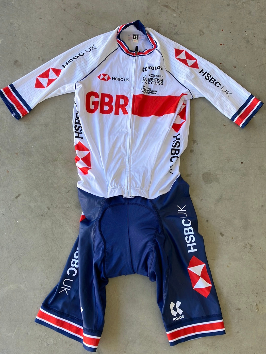 Short Sleeve Aero Roadsuit Skinsuit | Kalas | Team GB Great Britain - British Cycling GBR | Pro Cycling Kit