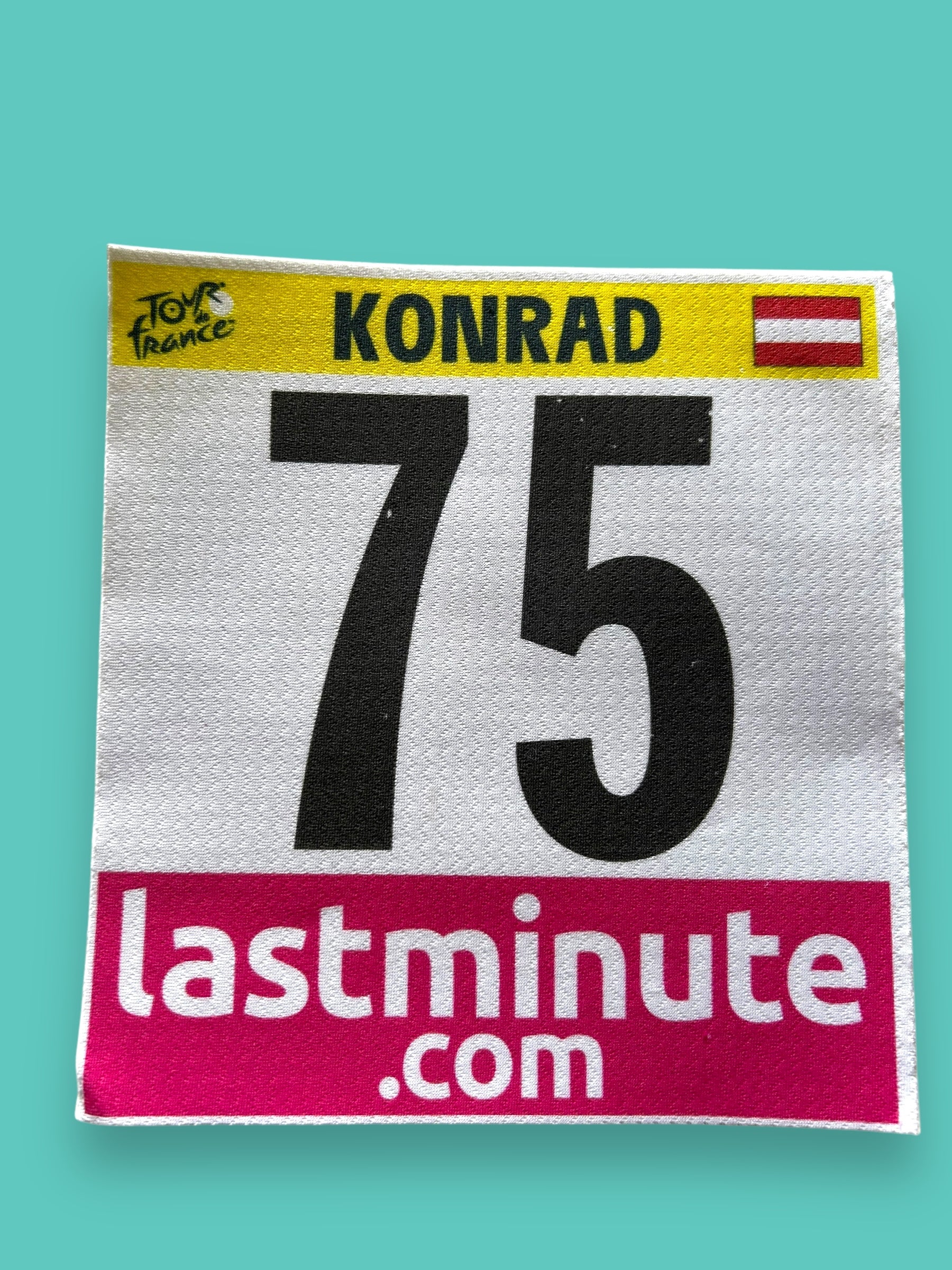 Pro Rider Tour de France Race Number (75) - Original | Pro Team Cycling Kit