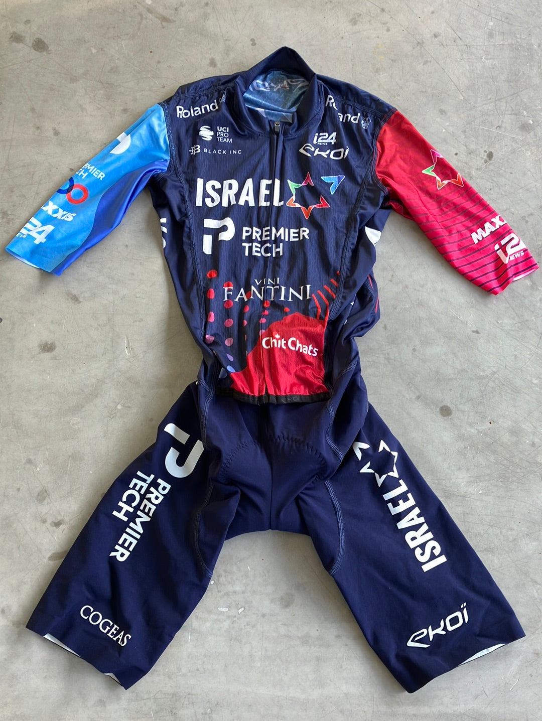 Aerosuit - Limited Edition Giro D'italia Lightweight Aerodynamic Cycling Race Suit Skinsuit | Ekoi | Blue | Isreal Premier Tech IPT | Pro Cycling Kit