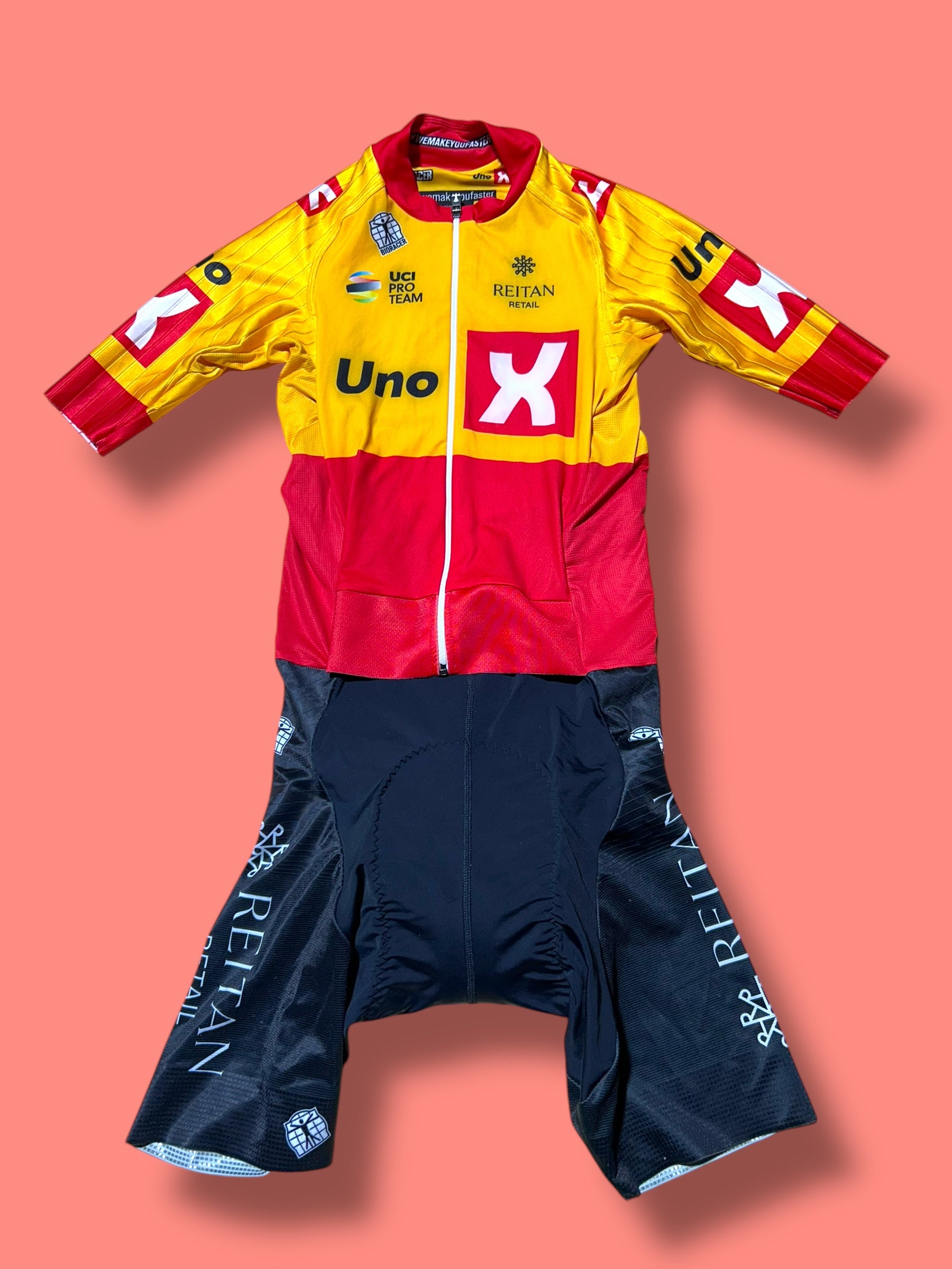 Epic Stratos Aerosuit Road Suit Racing|Uno-X Bioracer| Pro Cycling Kit