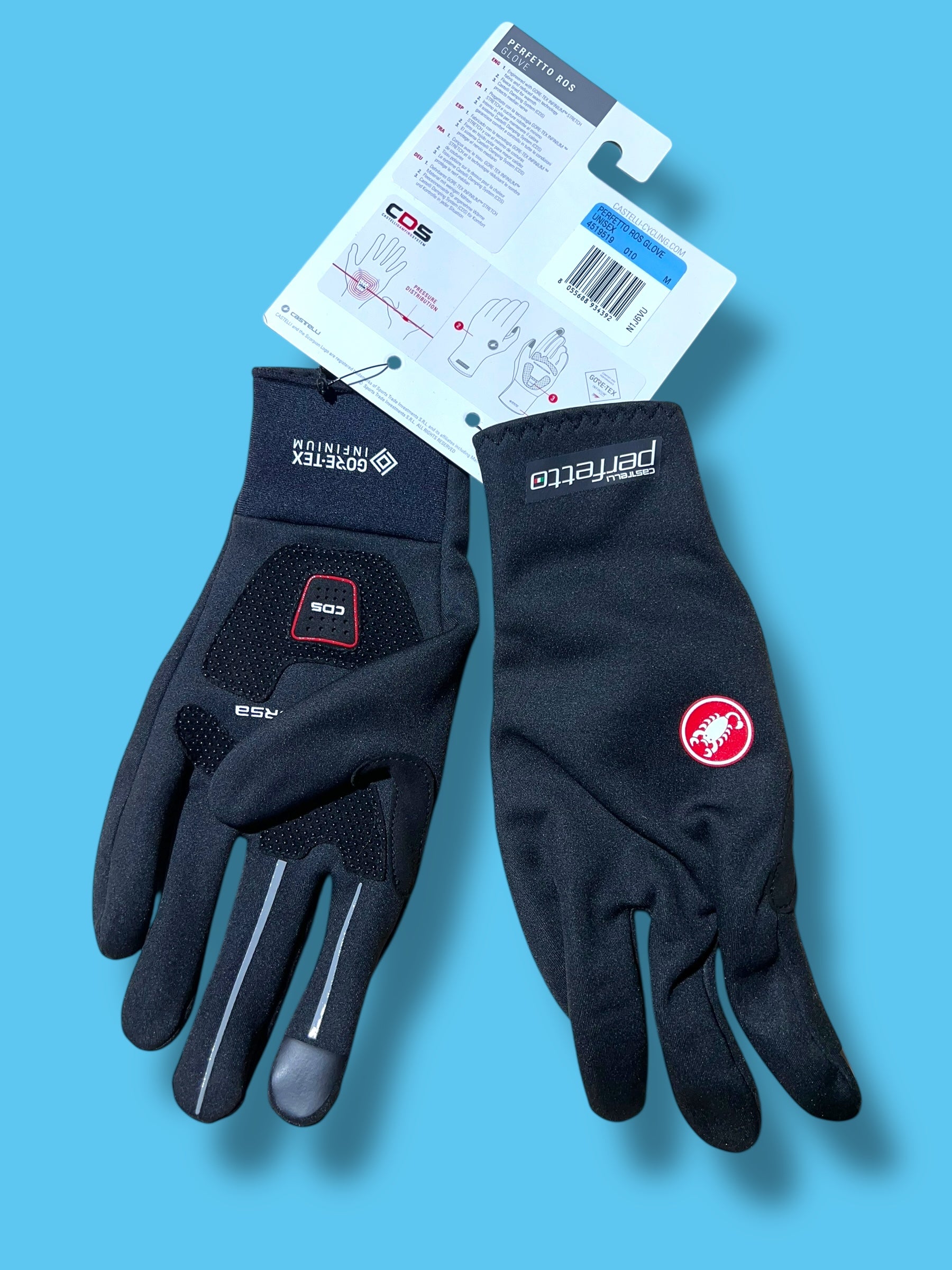 Perfetto MAX RoS Glove Gore-Tex Winter Thermal Rain | Castelli | Soudal Quick-Step| Pro Cycling Kit
