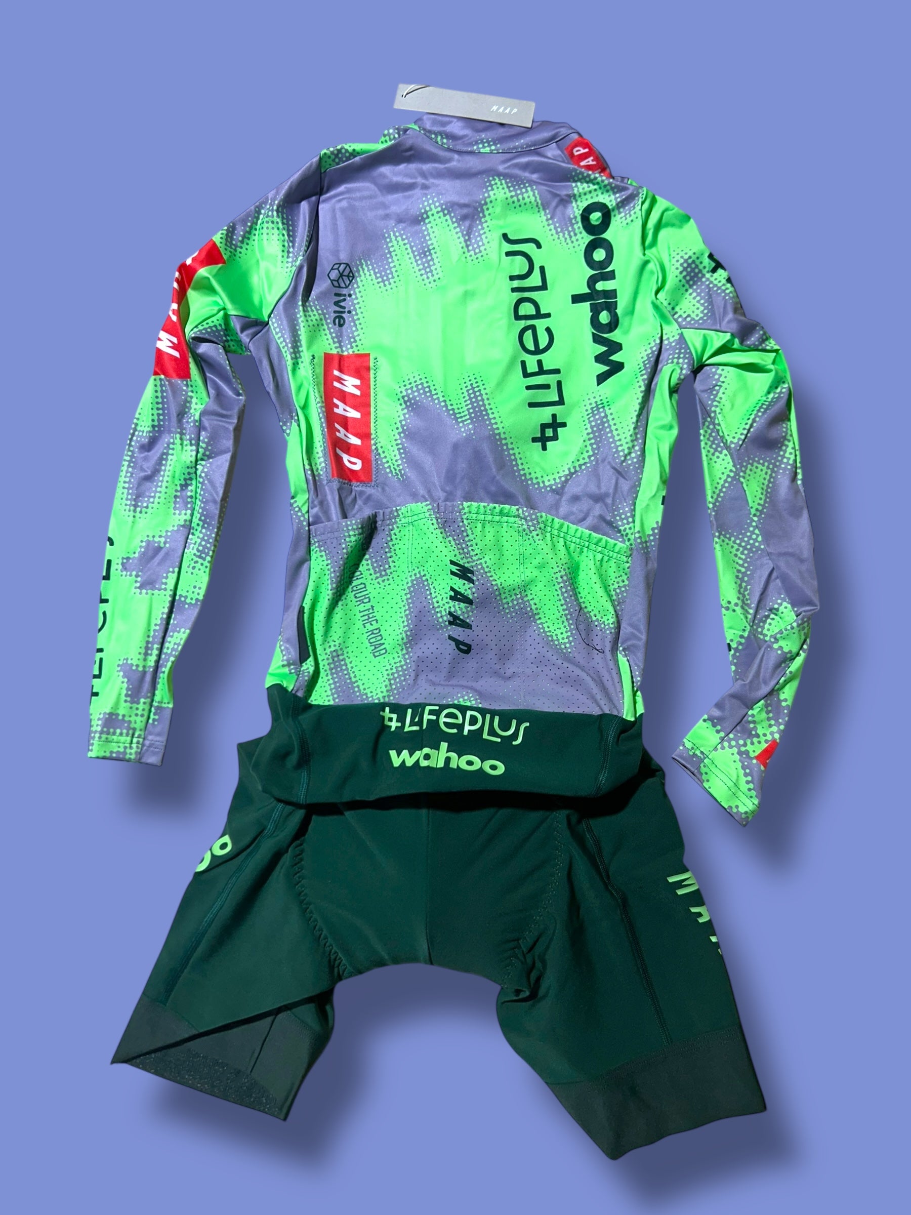 Women's Aerosuit, Cap, Socks, Base Layer Bundle | Lifeplus Wahoo | MAAP | Pro Cycling Kit