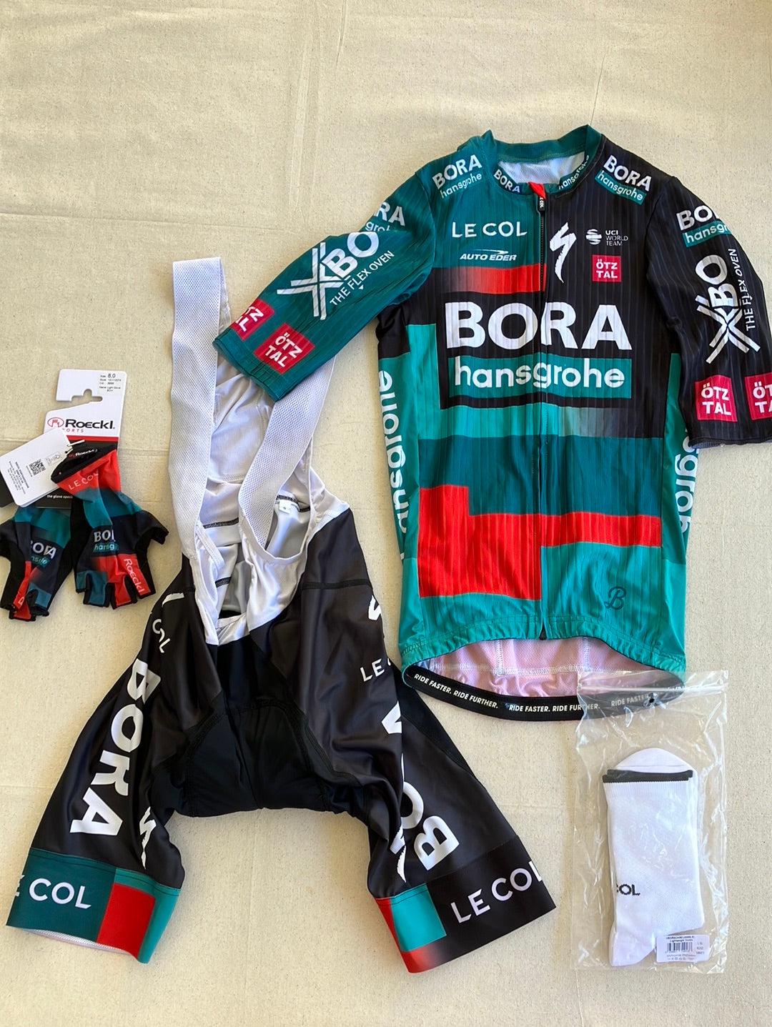 Cycling Clothing Bundle - Aero Jersey, Bib Shorts, Gloves & Socks | Le Col | Bora Hansgrohe | Pro Cycling Kit