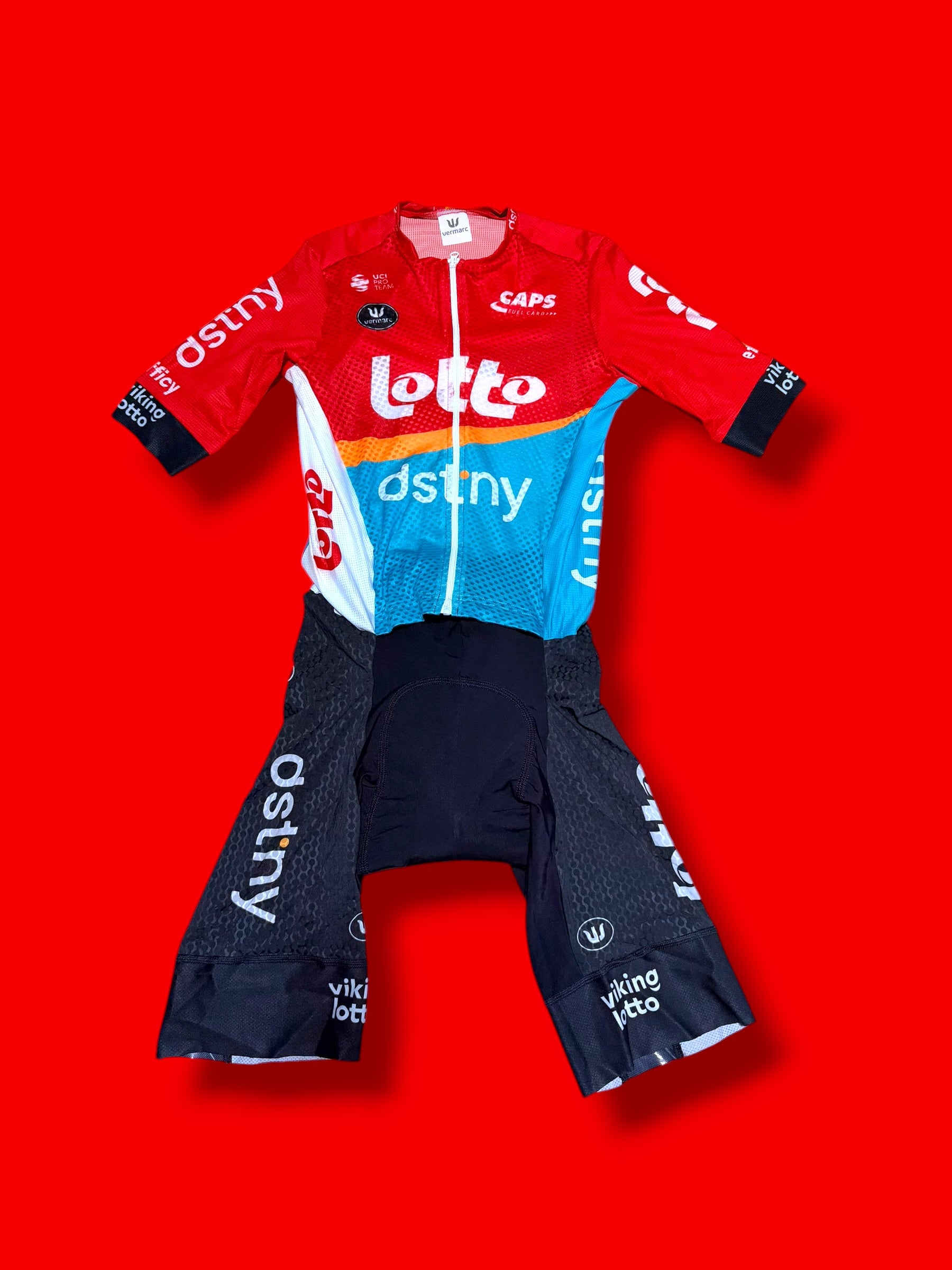 Summer lightweight aerosuit Roadsuit Team Rider Issued |Lotto DSTNY Vermarc| Pro Cycling Kit