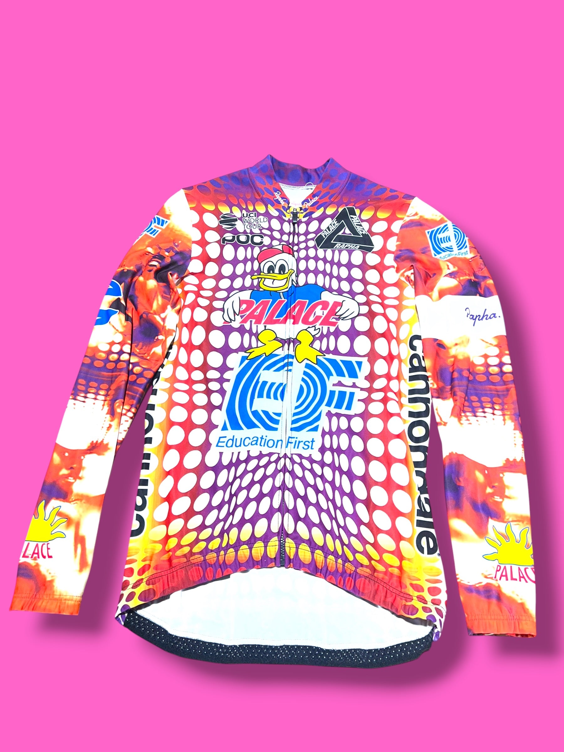 Rapha x Palace プロチームトレーニングジェラシー Mサイズ Rapha Palace Giro 2020 Pro Team Midweight Long Sleeve Jersey | EF