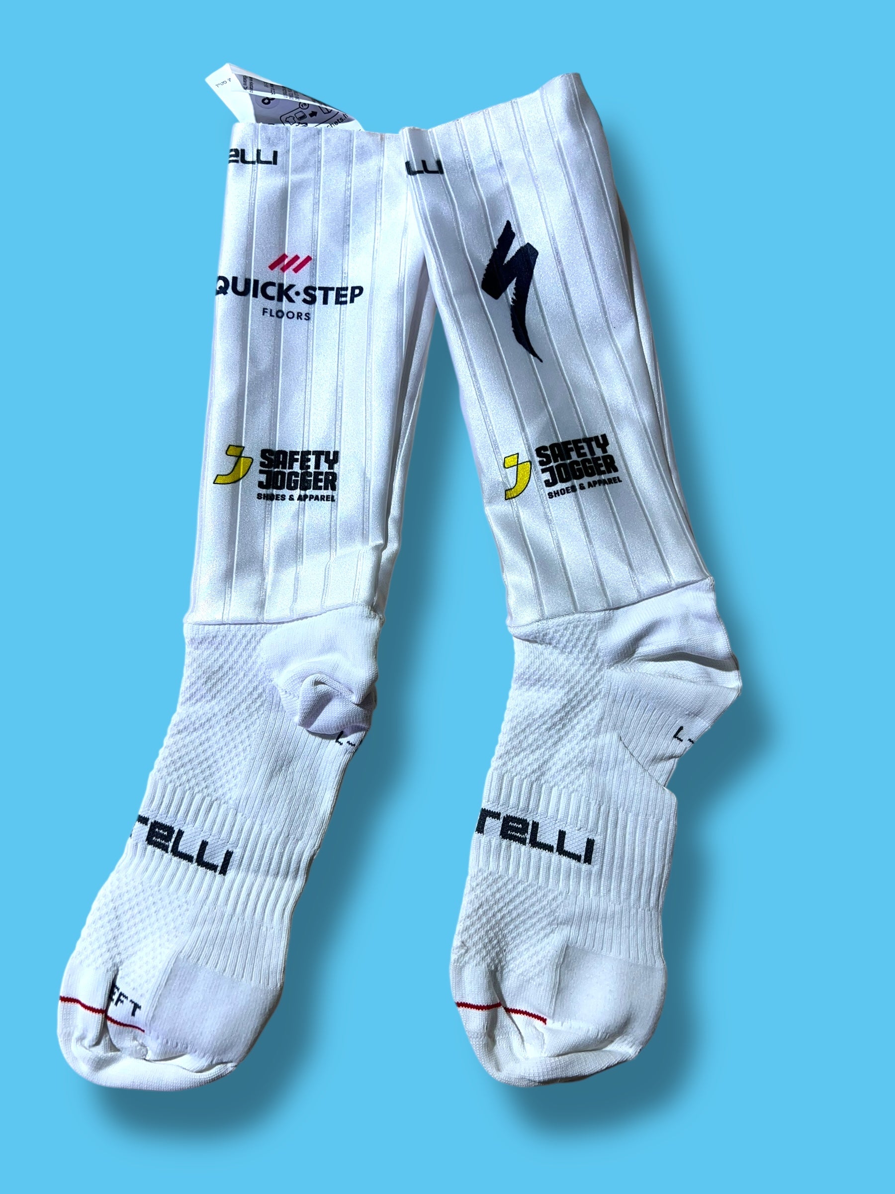 Aero Socks Fast Feet Race Rosso Corso | Castelli | Soudal Quick-Step| Pro Cycling Kit