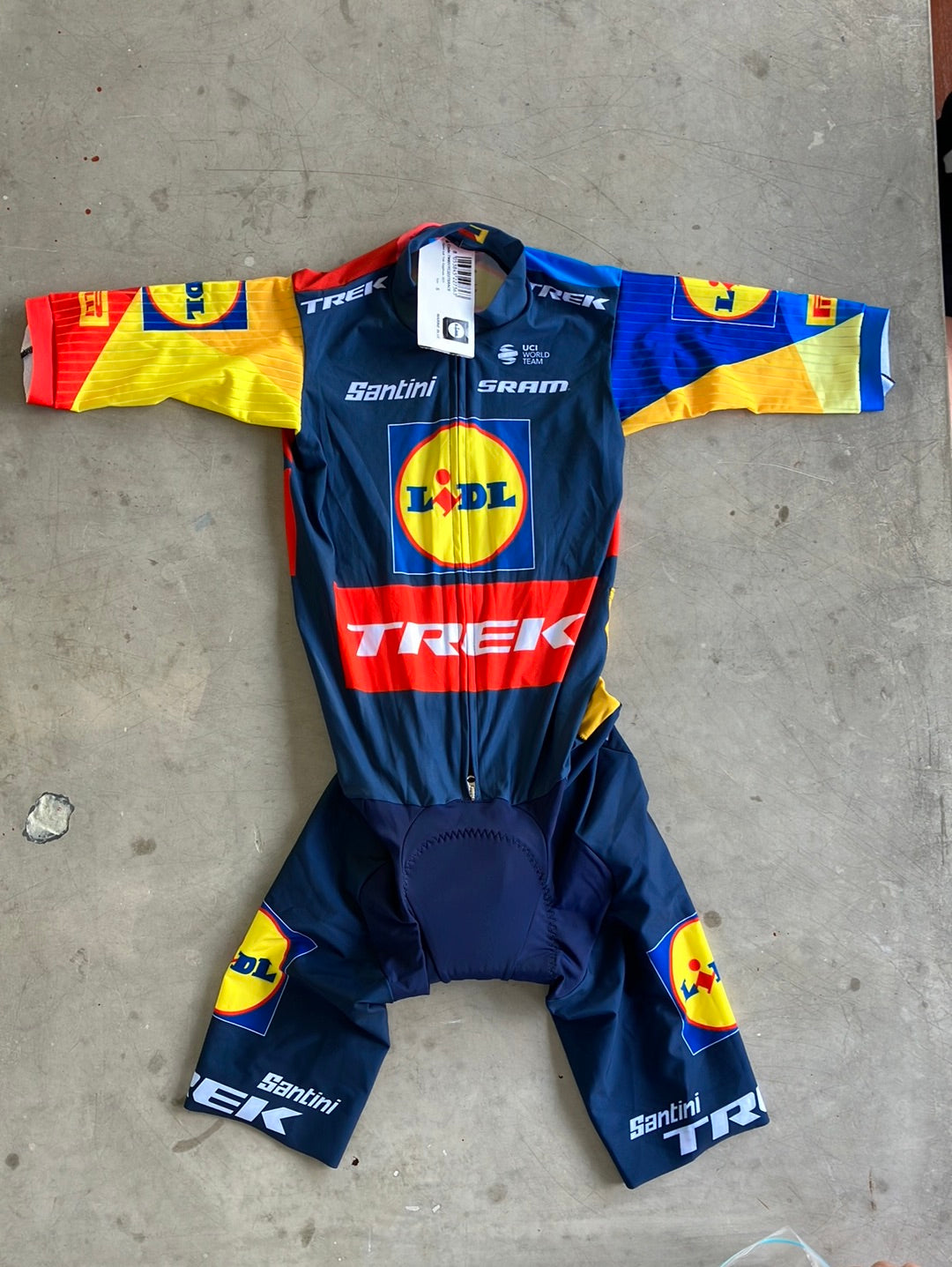 size:s サンティーニ　トレック TREK スキンスーツ ファビオ選手 Short Sleeve Sprint Suit / Race Suit | Santini | Lidl Trek | Pro