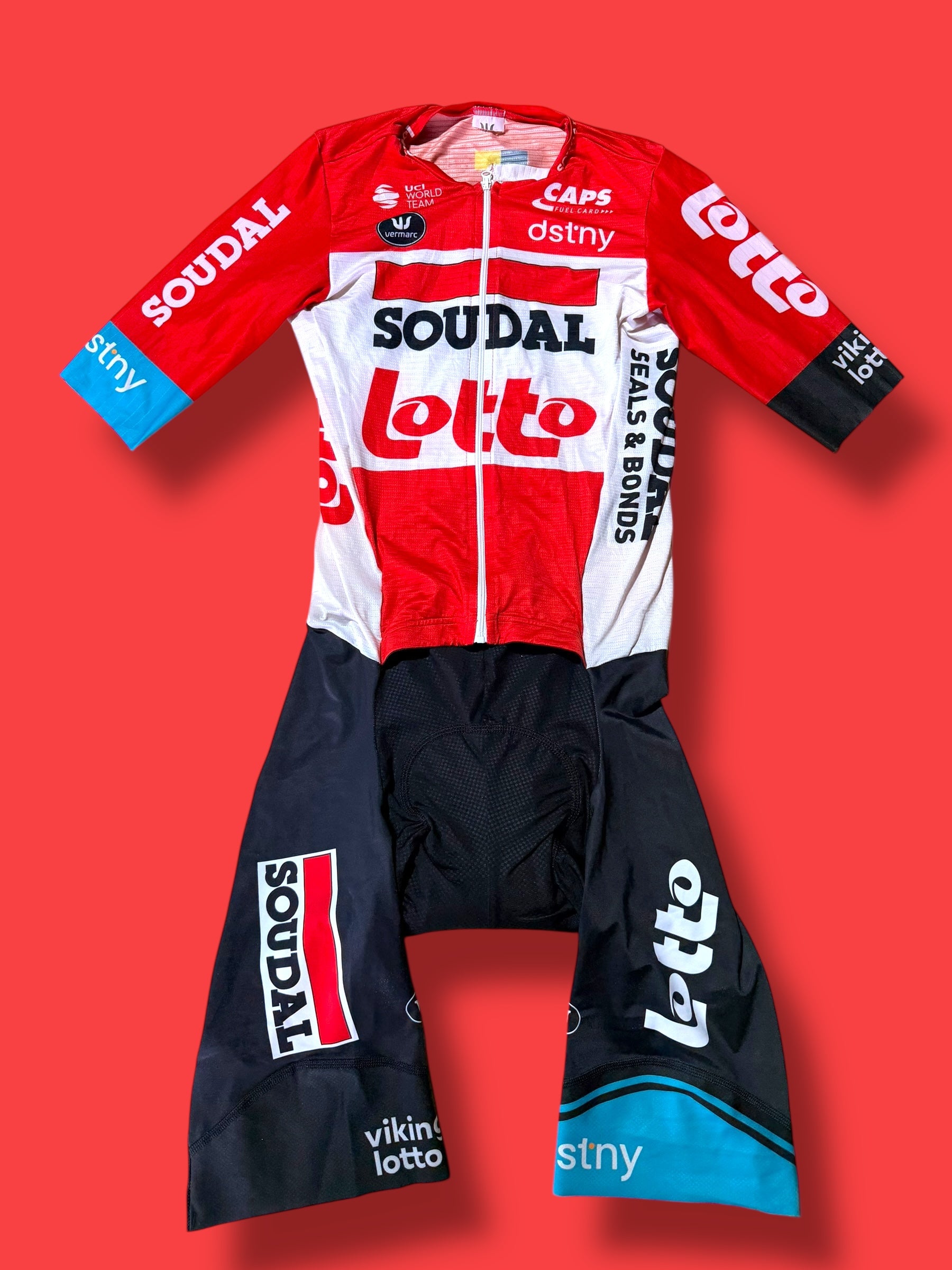 Aero Suit Roadsuit Team Rider Issued |Lotto DSTNY Vermarc| Pro Cycling Kit