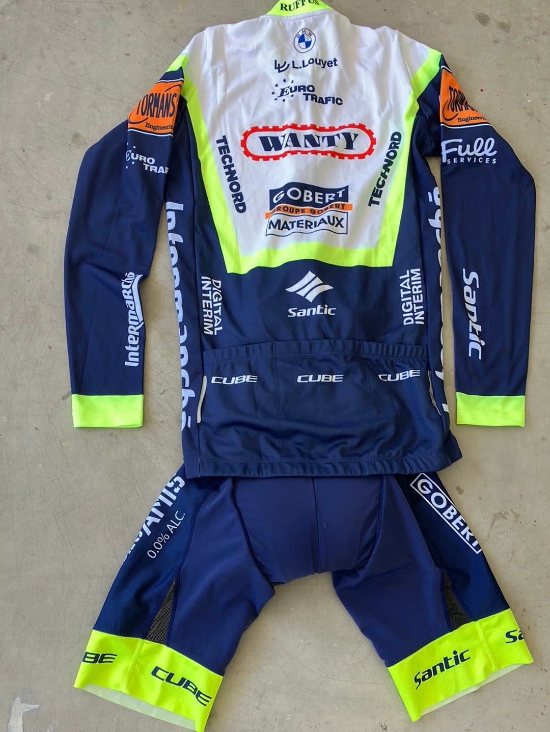 Long Sleeve Thermal Jersey and WInter Bib Short - Rider issued bundle |Santic | Intermarche Wanty Gobert |Pro Cycling Kit