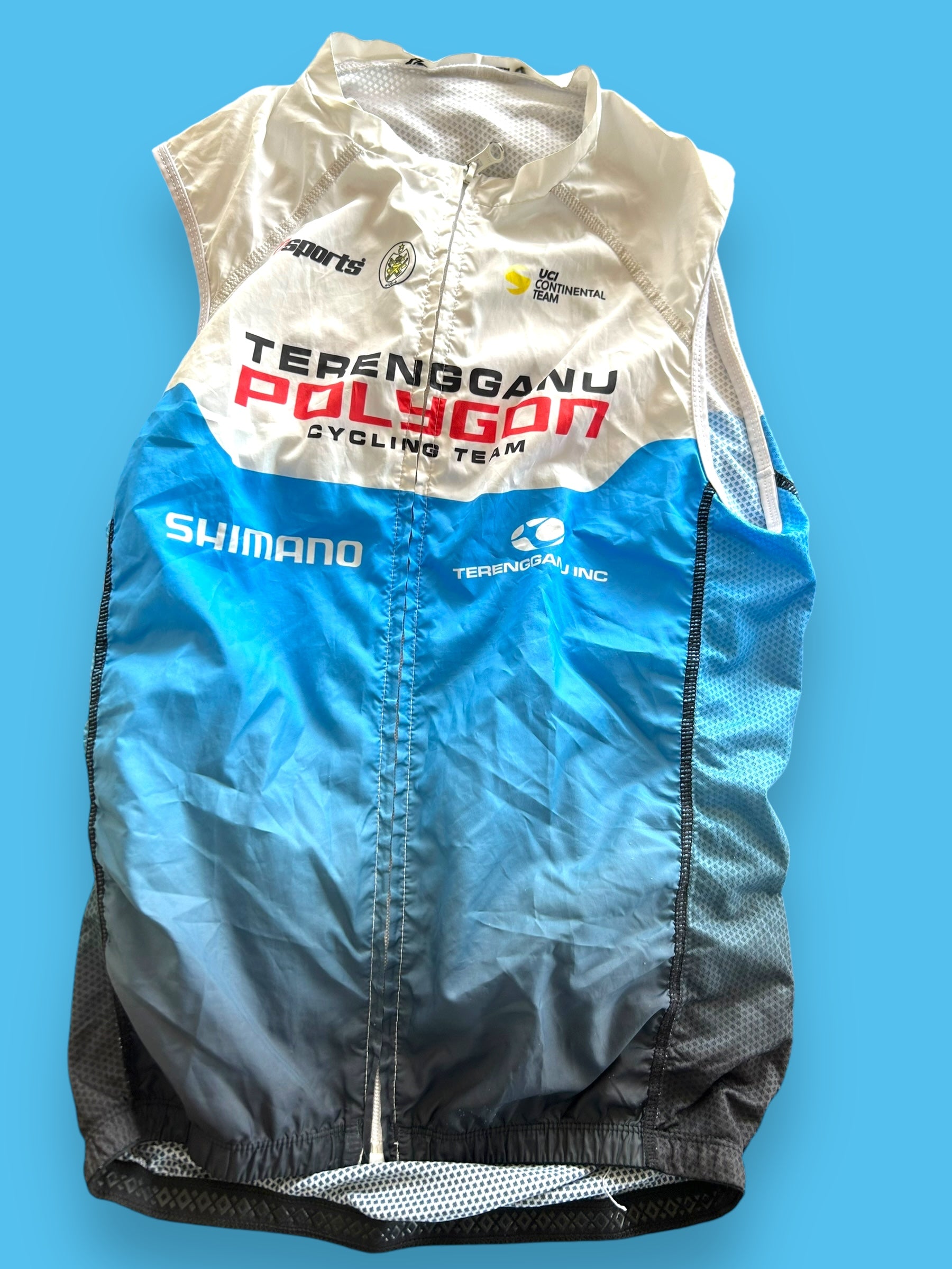 Jersey, bib short, gilet bundle | iSports | Terengganu Polygon Shimano | Pro Team Cycling Kit