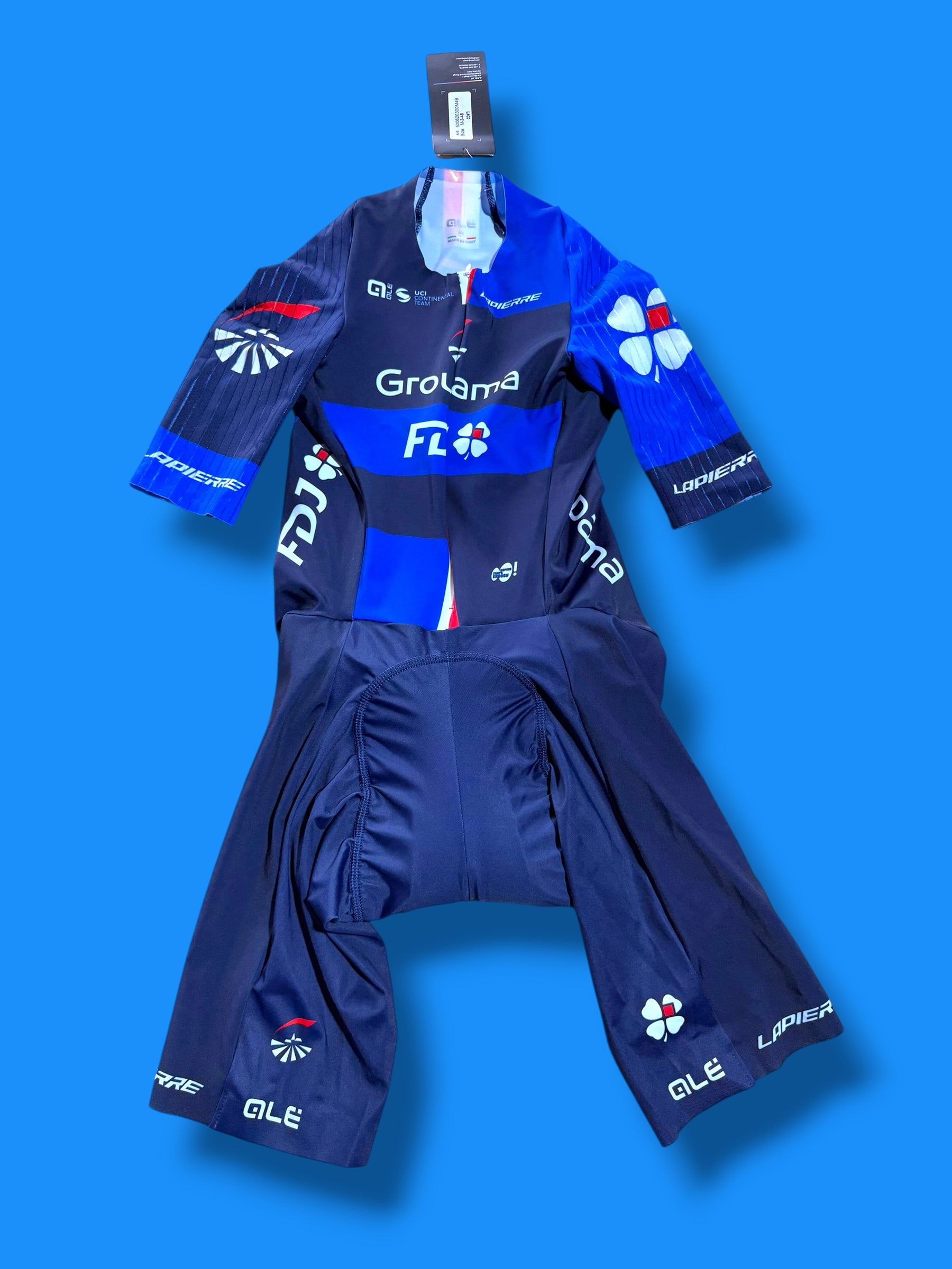 Short Sleeve TT Time Trial Triathlon Suit Aerosuit / Groupama FDJ Francaise des Jeux |Ale