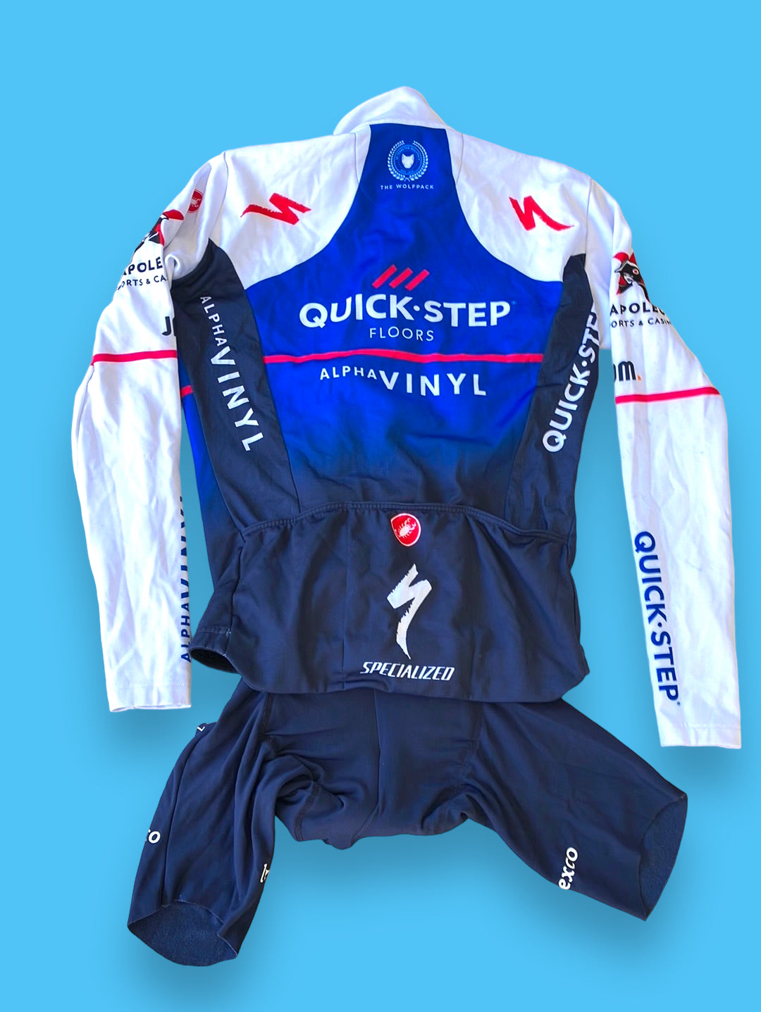 Long Sleeve Midweight Jersey and Bib shorts | Castelli | Quick-Step Alpha Vinyl / Soudal | Pro Cycling Kit