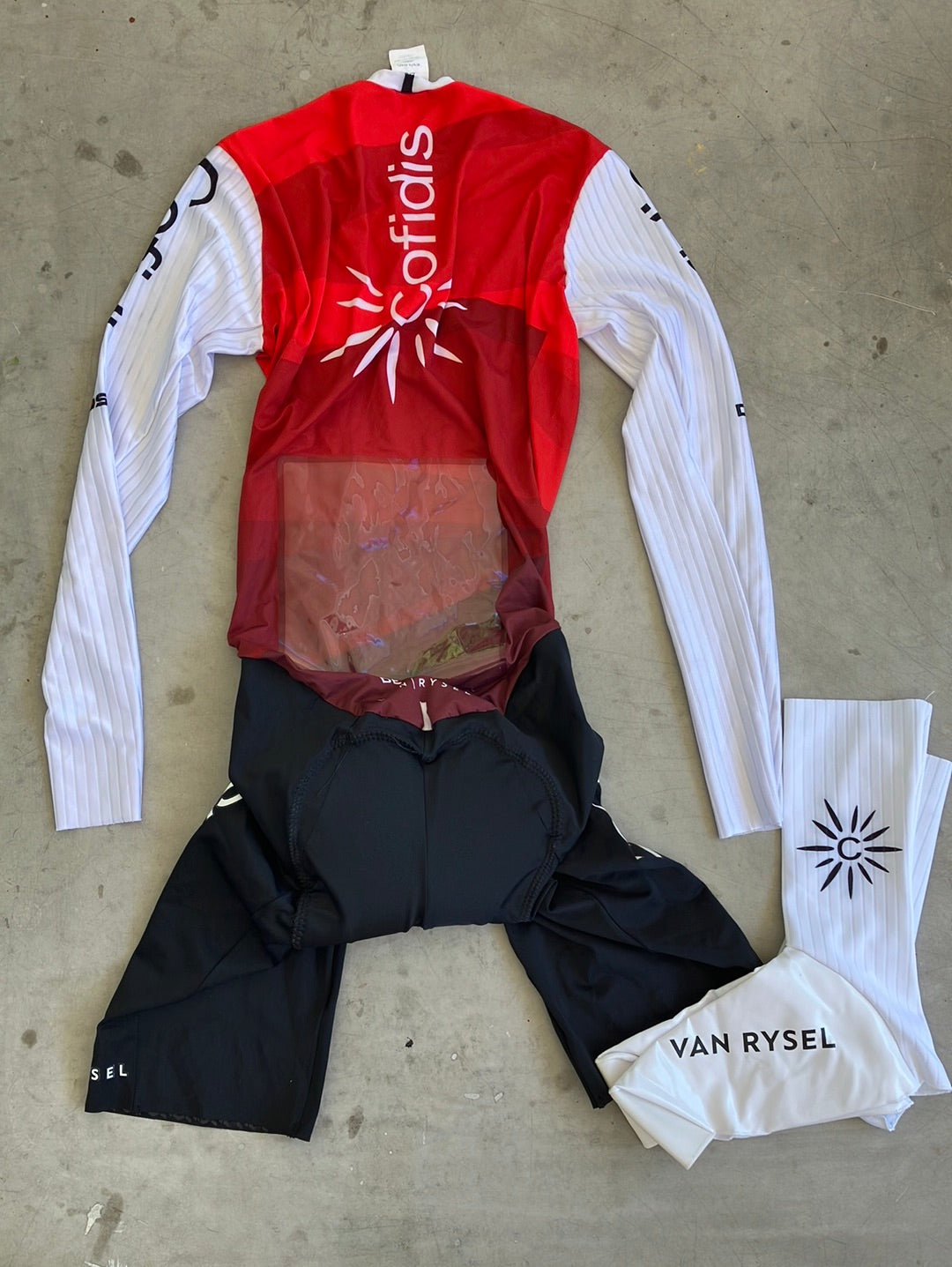 Cofidis | Van Rysel TT Bundle - Long Sleeve TT Suit & TT Shoe Covers | Pro-Issued Pro Team Kit
