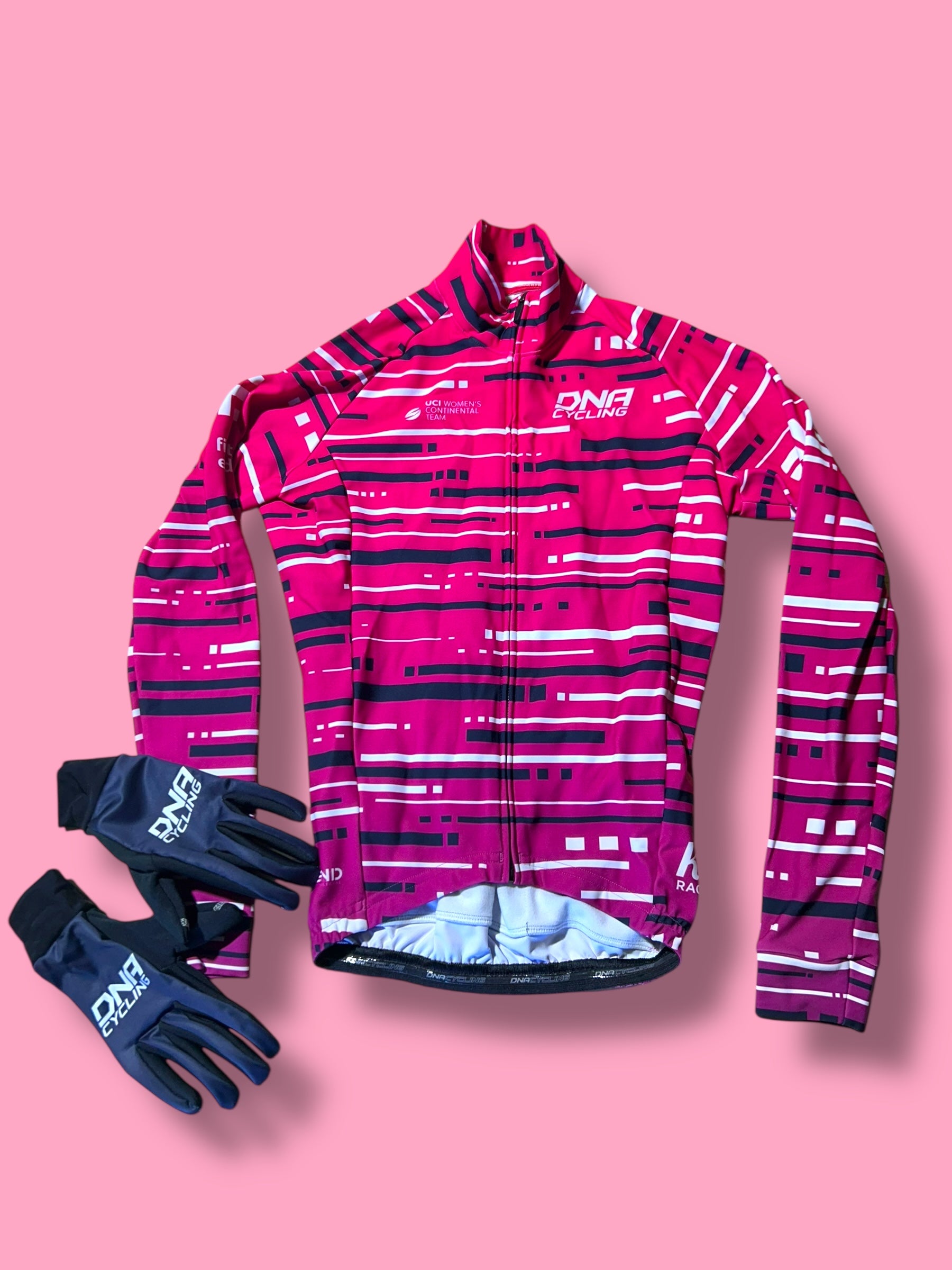 Thermal Winter Jacket Windproof and Long FInger Gloves | DNA |Pro Cycling Kit
