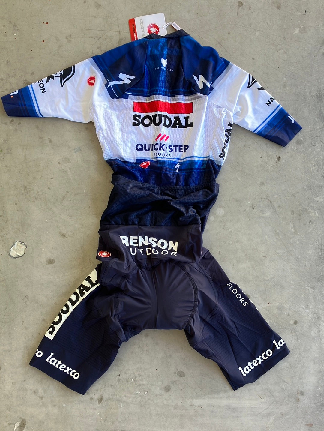 Race suit, aerosuit |Castelli | Blue | Quick-Step Alpha Vinyl / Soudal | Pro Cycling Kit