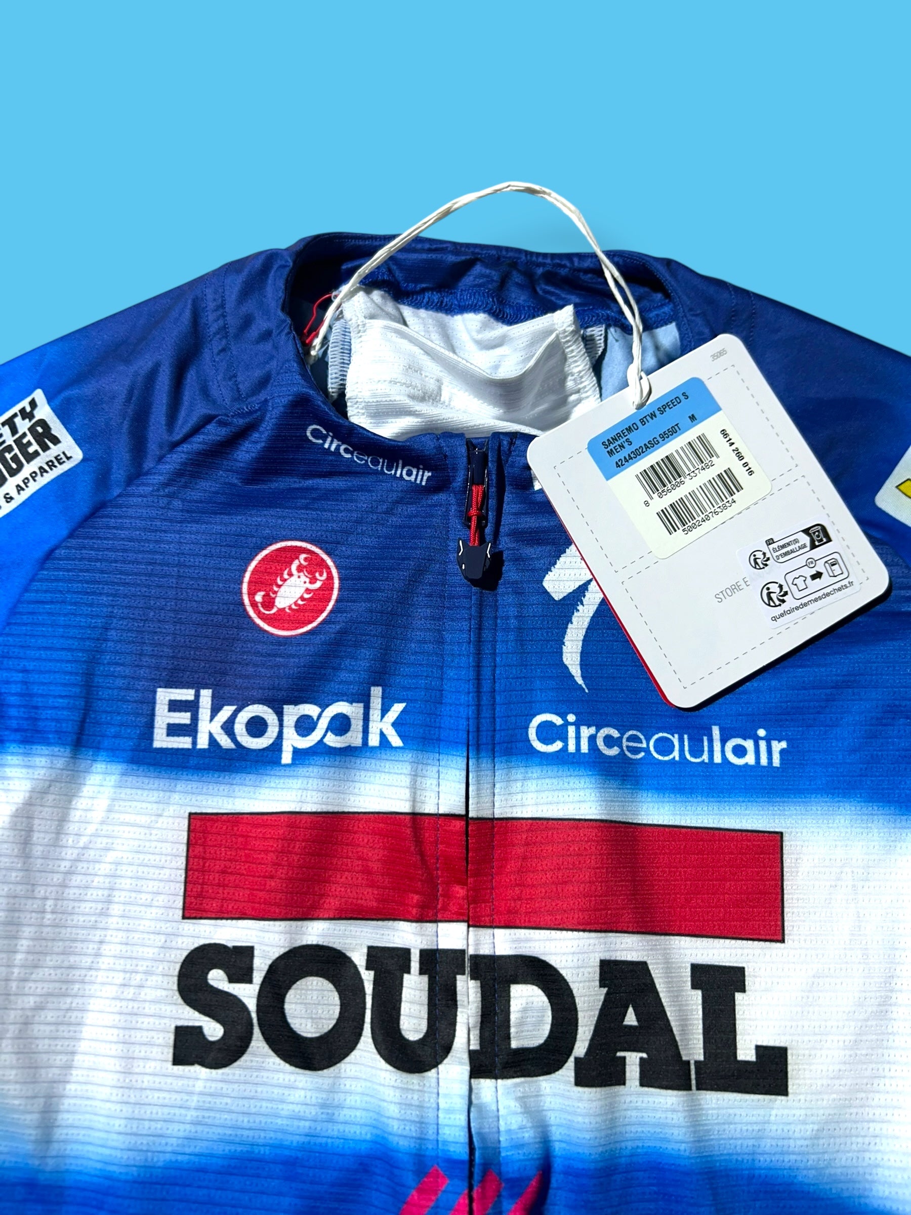 San Remo BTW Speed Suit Aerosuit Road Racing Pro Rider Issued | Castelli | Soudal Quick-Step Cycling Kit