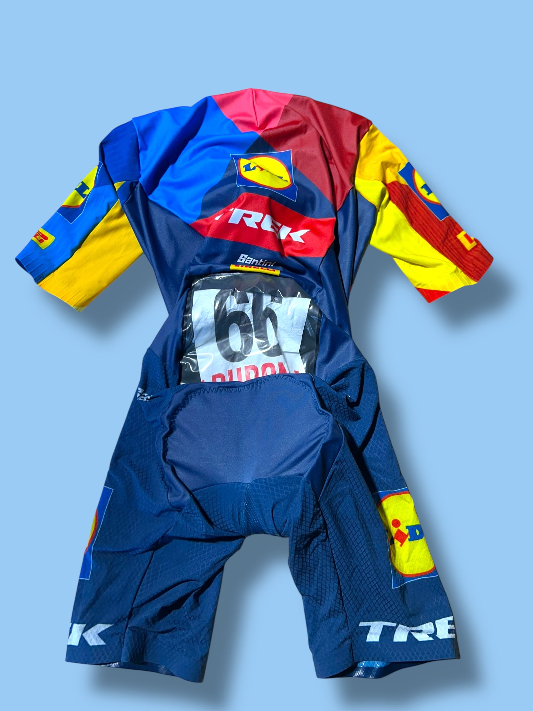 TT Suit Speedsuit Aerosuit Time Trial Triathlon Team Issued! | Santini | Lidl Trek | Pro Cycling Kit
