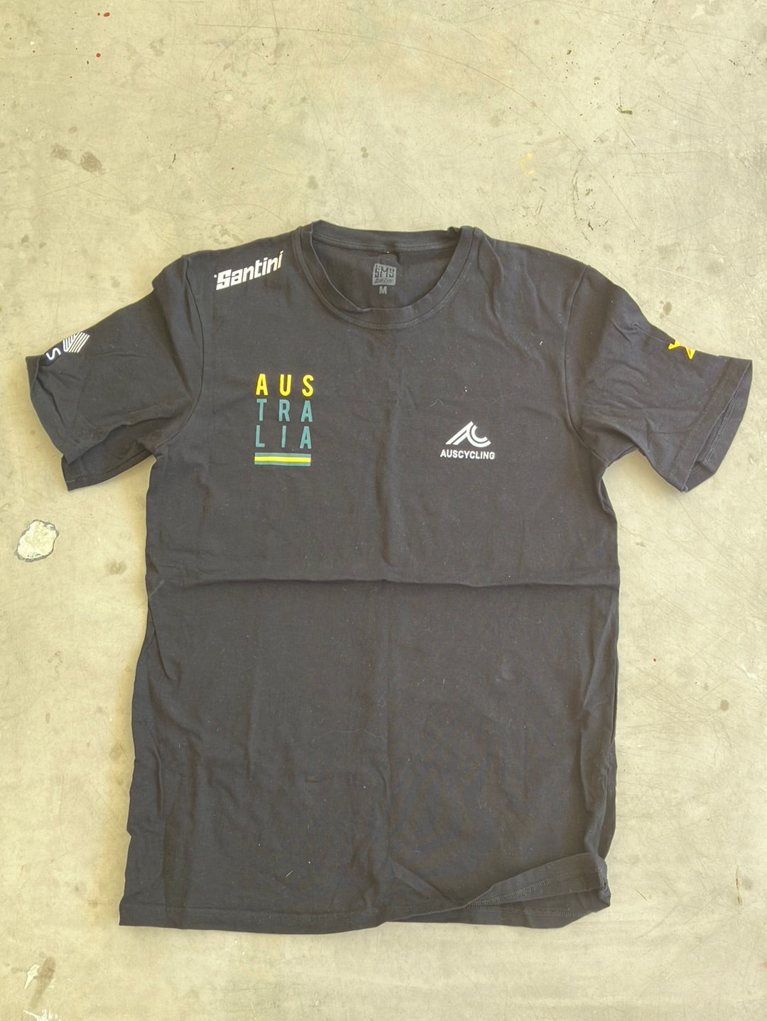 T-Shirt Casual World Championship UCI Rider Issue M | Santini | Australia National AIS | Pro Cycling Kit