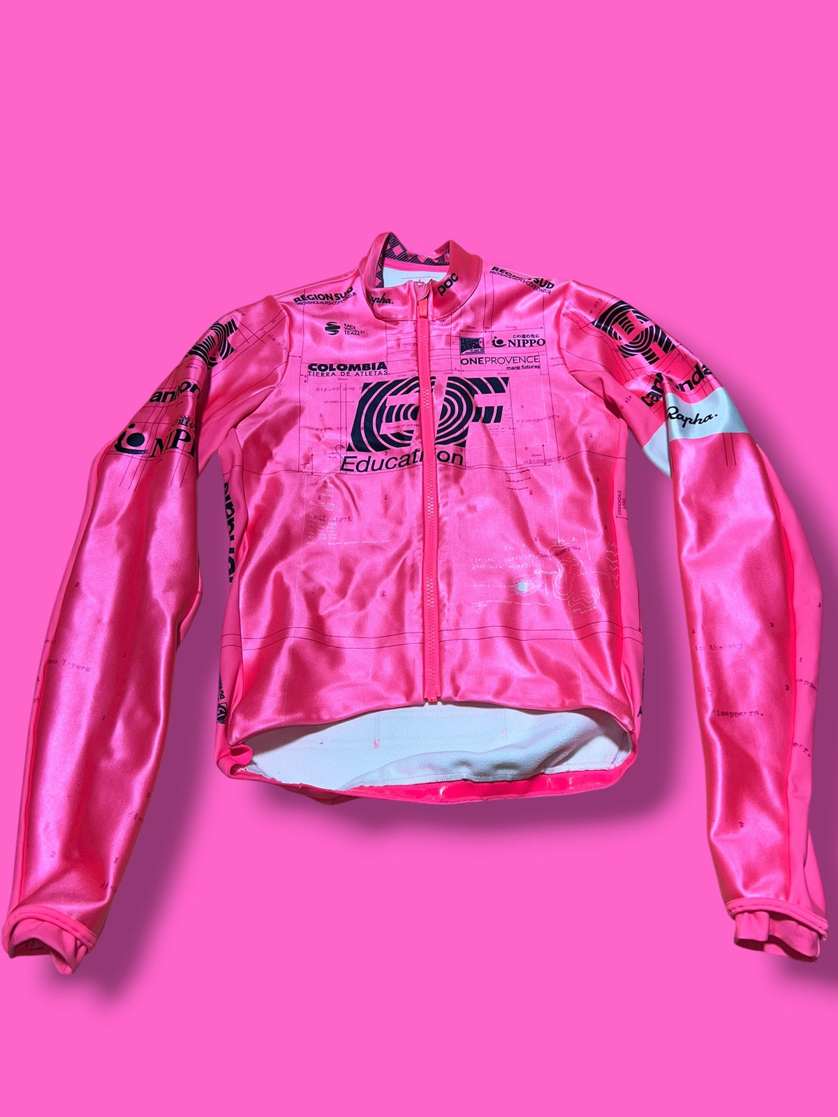EF 2021 Deep Winter Jacket - Fluorescent Pink | EF Education First | Rapha Men's Pro Kit