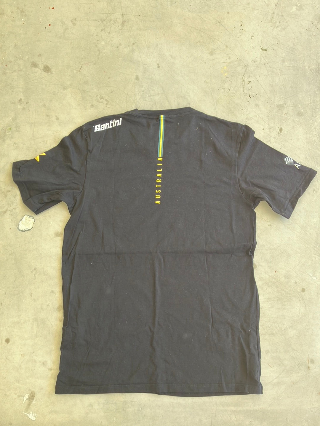 T-Shirt Casual World Championship UCI Rider Issue M | Santini | Australia National AIS | Pro Cycling Kit