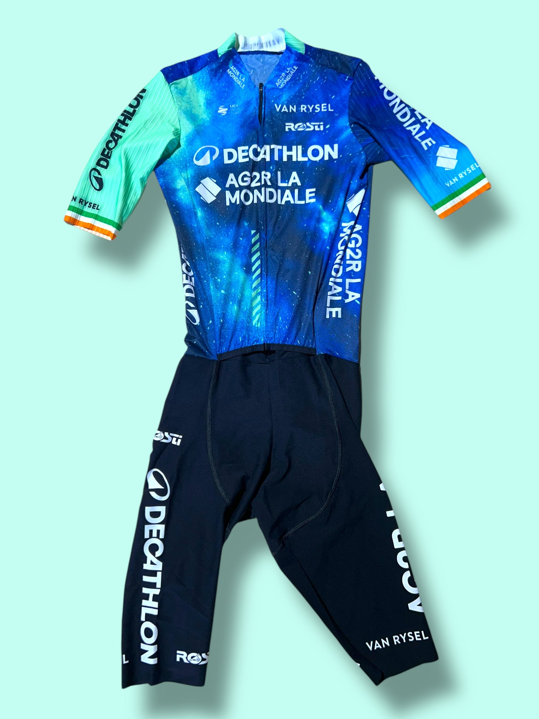Roadsuit SAM BENNETT Aerosuit Racing Body Domina | Decathlon AG2R La Mondiale | Rosti | Pro Cycling Kit