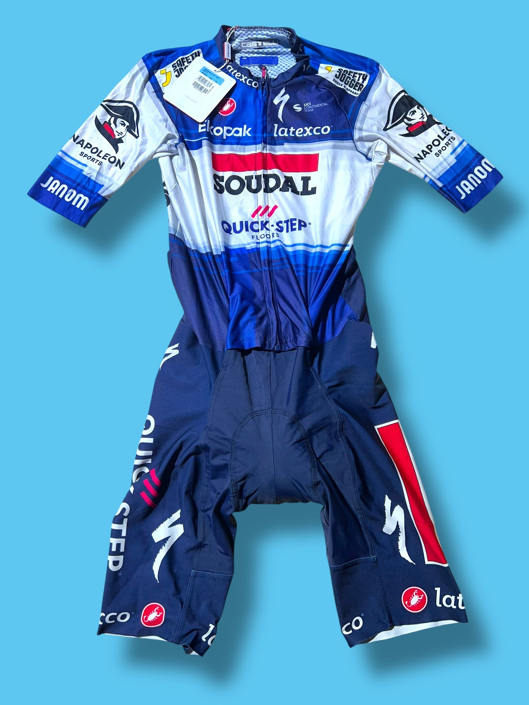 San Remo rc Speed Suit Aerosuit Road Racing Pro Rider Issued | Castelli | Soudal Quick-Step Cycling Kit