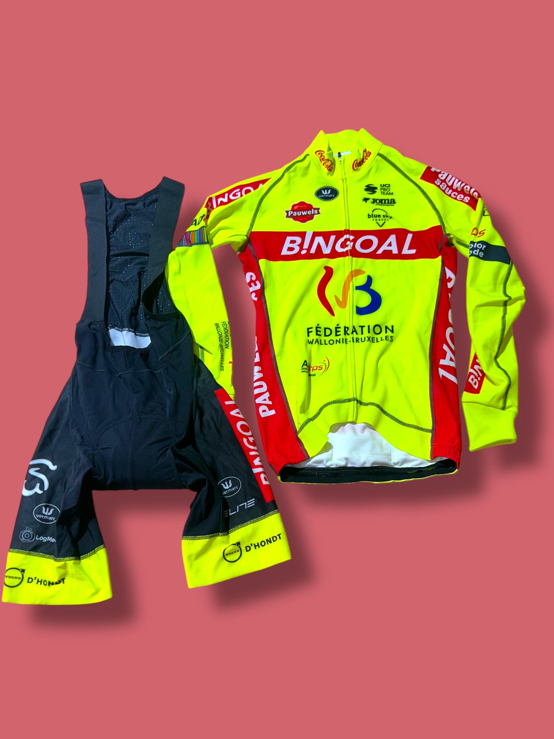 Winter Jersey and Thermal Bib Shorts | Bingoal Vermarc| Pro Cycling Kit