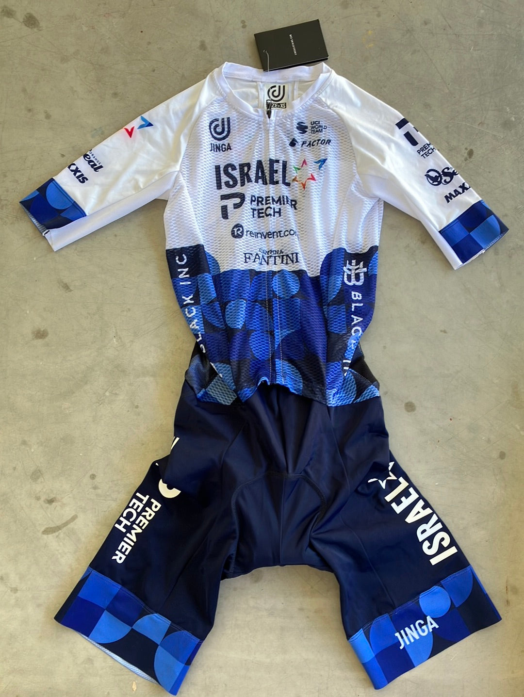 Aerosuit - Lightweight Aerodynamic Cycling Summer Race Suit Skinsuit | Ekoi | Blue | Israel Premier Tech IPT | Pro Cycling Kit
