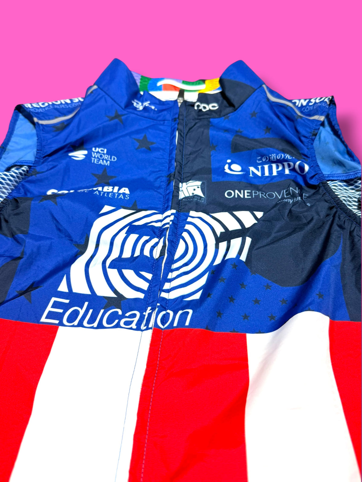 National Champion USA Wind Vest Giro d Italia Switch Out Lightweight | EF Education First | Rapha Men's Pro Kit