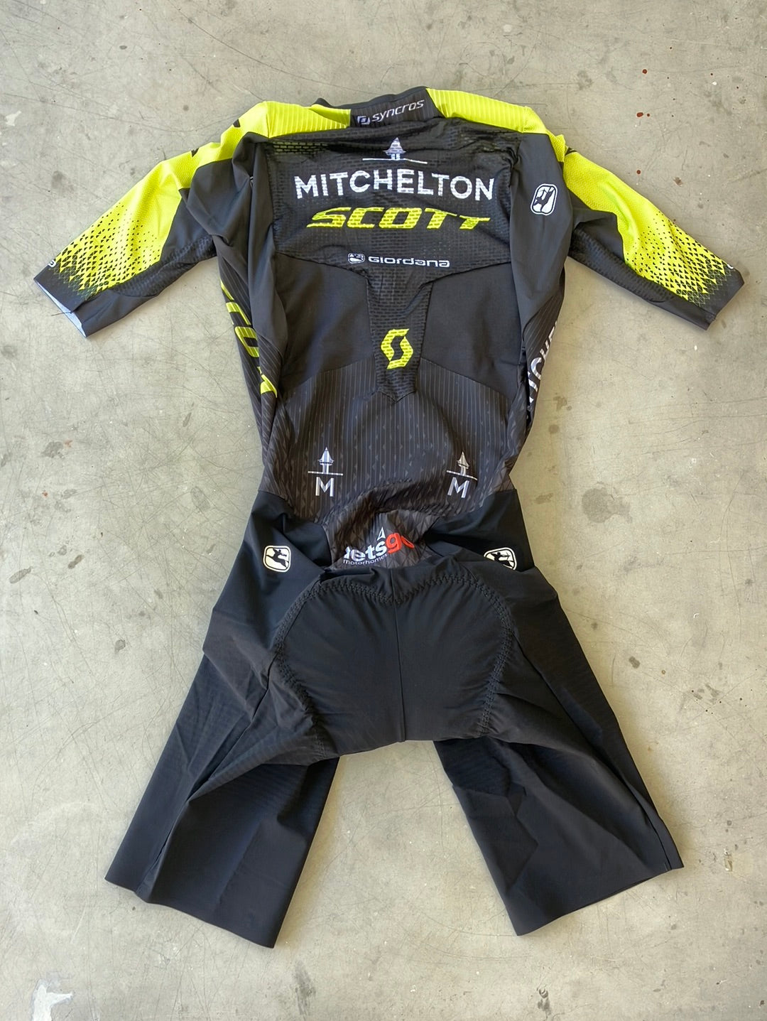Road Suit NXG Short Sleeve Aerosuit / Skinsuit with Pockets | Giordana | Mitchelton Scott | Pro Cycling Kit