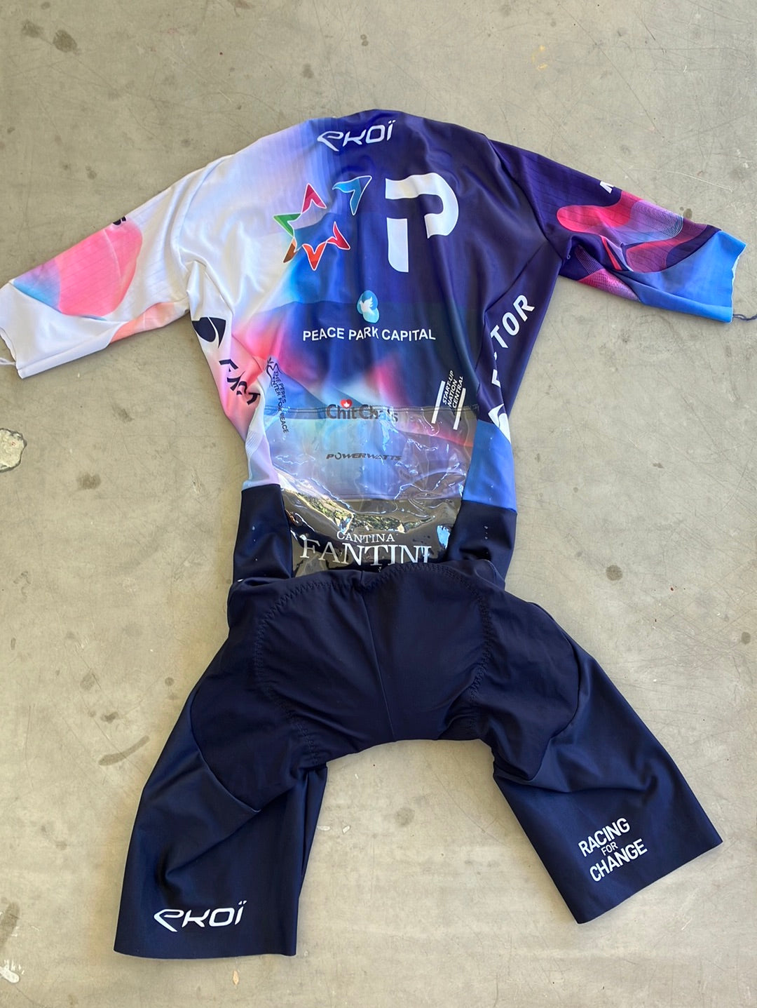 TT Aerosuit - Lightweight Aerodynamic Cycling Time Trial Race Suit Skinsuit| Ekoi | Blue | Israel Premier Tech IPT | Pro Cycling Kit