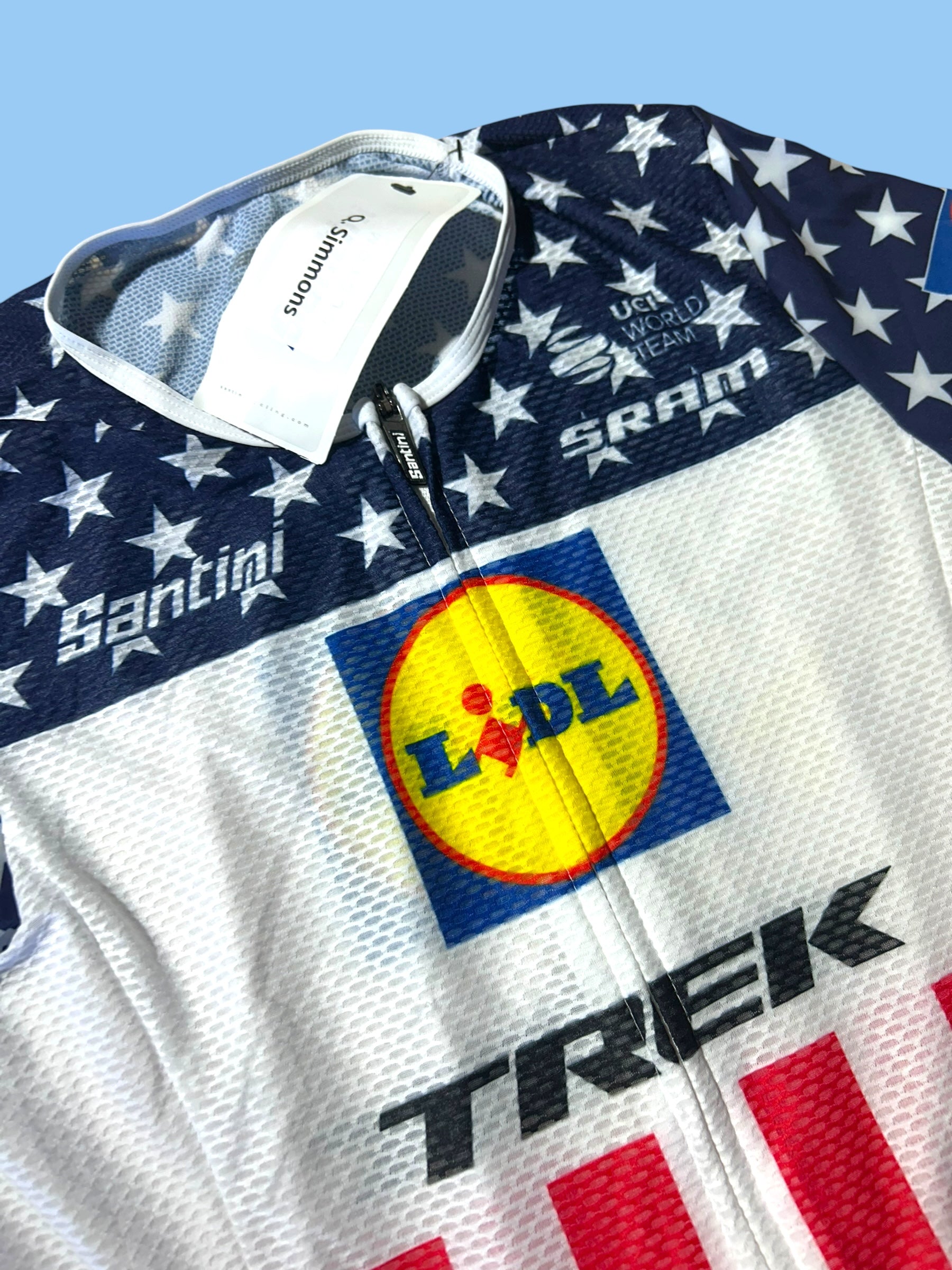 Summer Aero Jersey USA Short Sleeve | Santini | Lidl Trek| Pro Cycling Kit