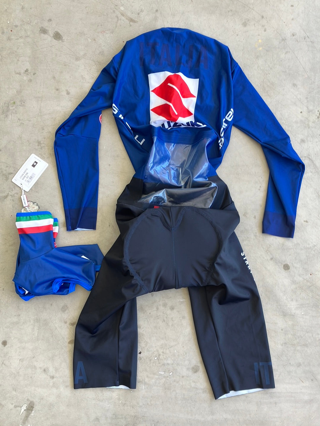 Bodypaint TT Skinsuit Time Trial Aerosuit with booties | Castelli | Italia Italy National Team | Pro-Issued Cycling Kit