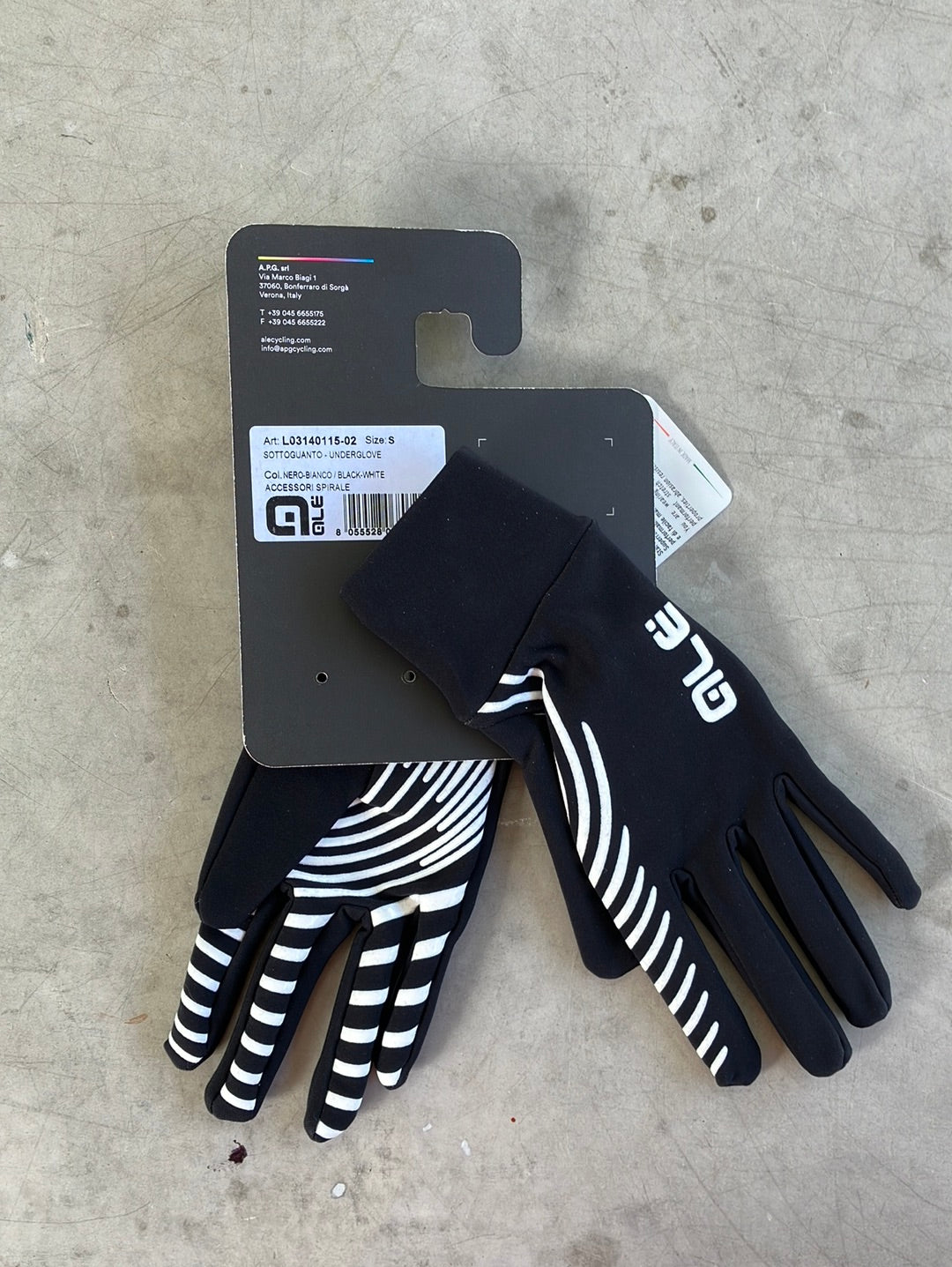 Bardiani | Ale - Light Winter Gloves | Black | M | Pro-Issued Team Kit