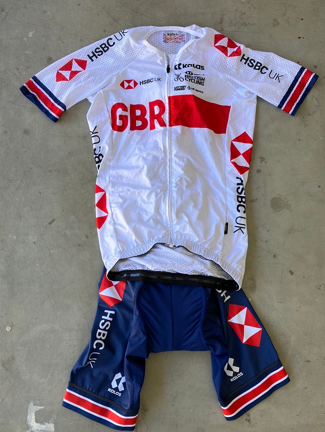 Short Sleeve Summer Jersey & Bib Shorts, Cycling Bundle | Kalas | Team GB Great Britain - British Cycling GBR | Pro Cycling Kit