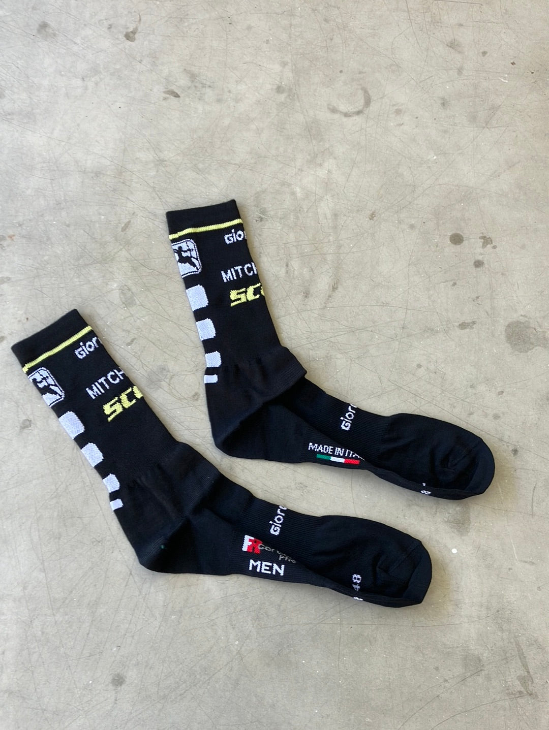 Race Socks With Tall Cuff | Giordana | Mitchelton Scott | Pro Cycling Kit